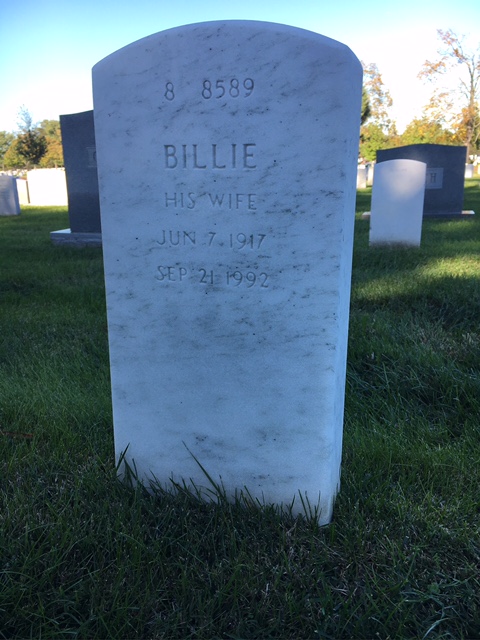 Back of headstone — John Maurer