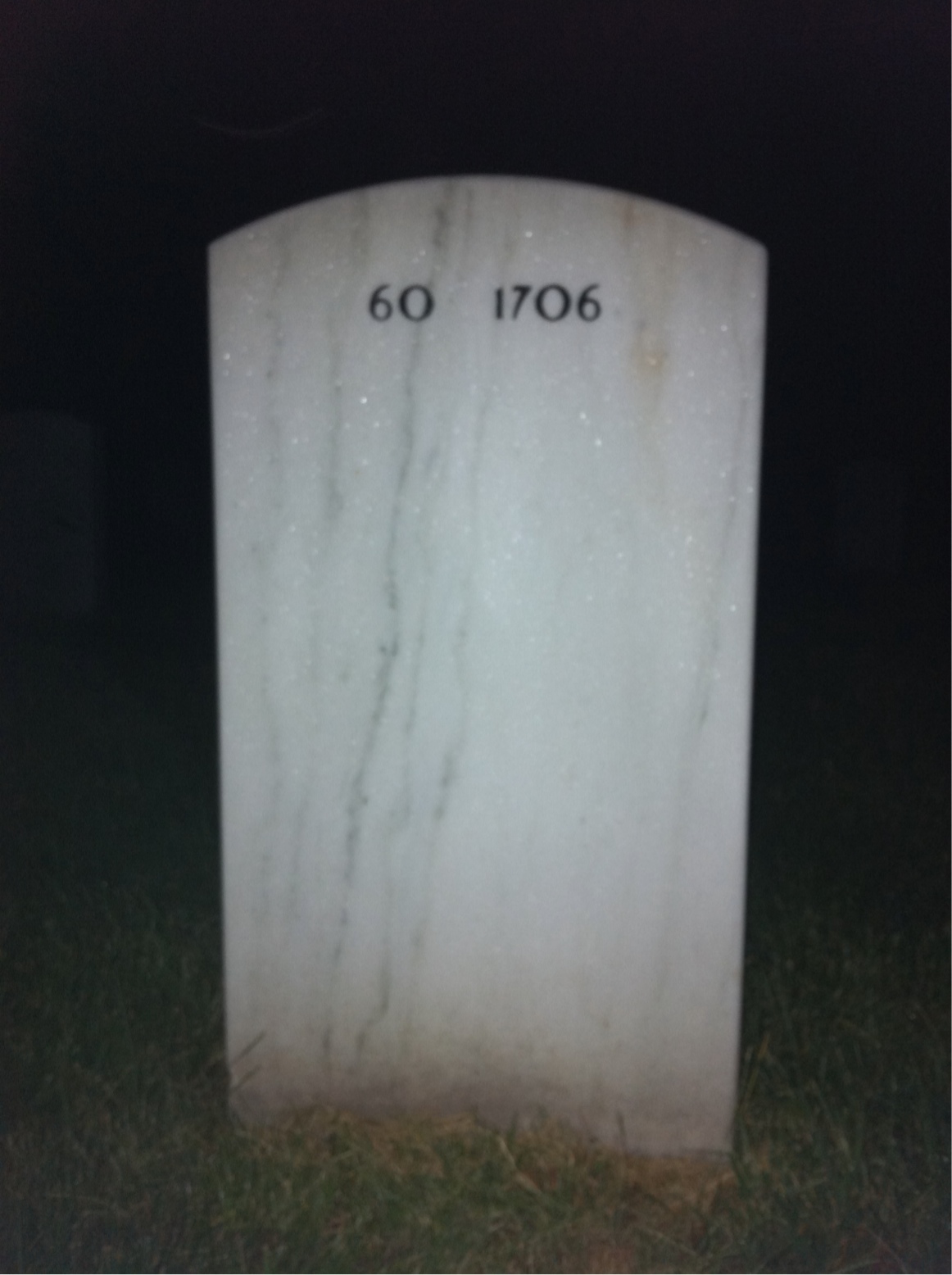 Back of headstone — Gilbert Robinson