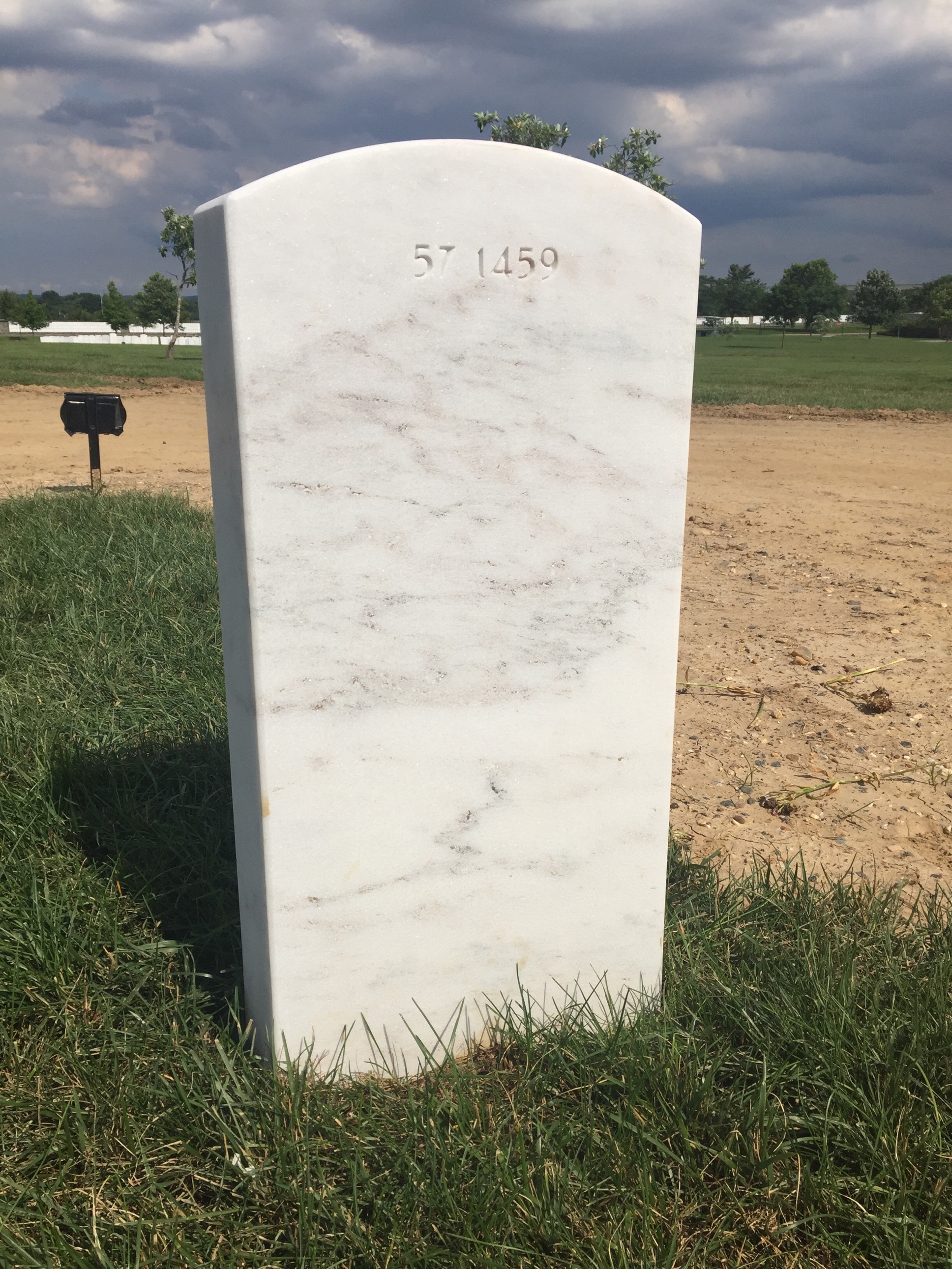 Back of headstone — William Palfey