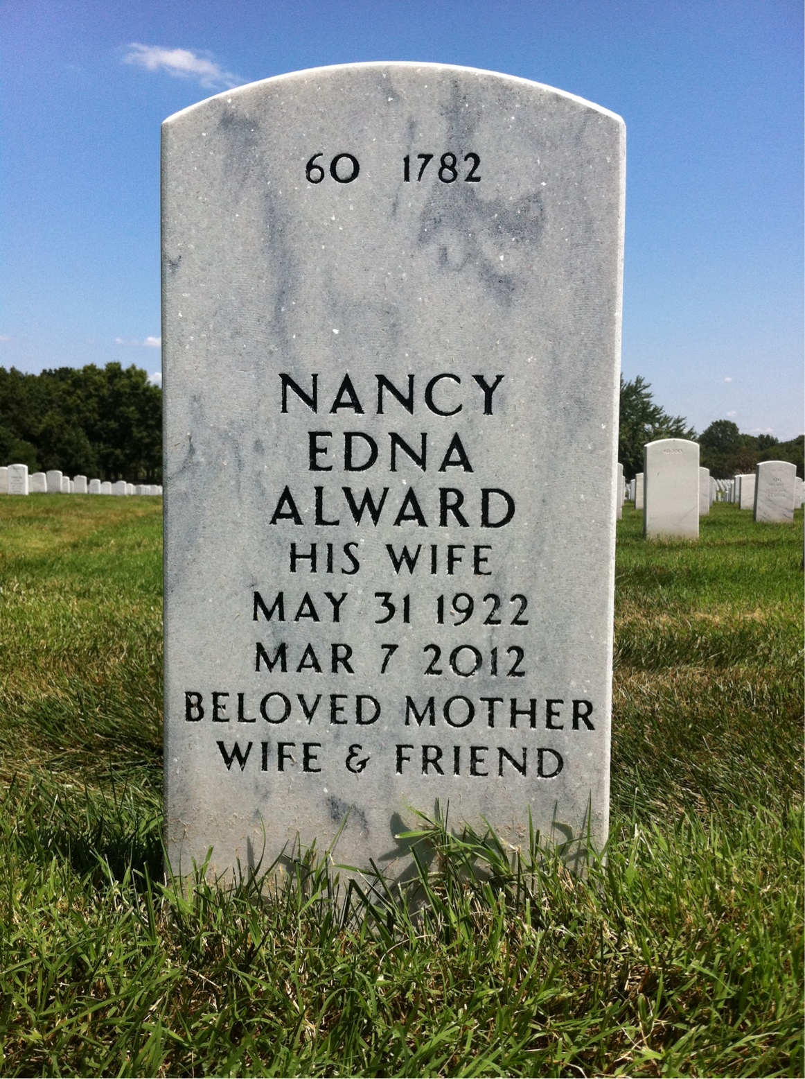 Back of headstone — William Soper