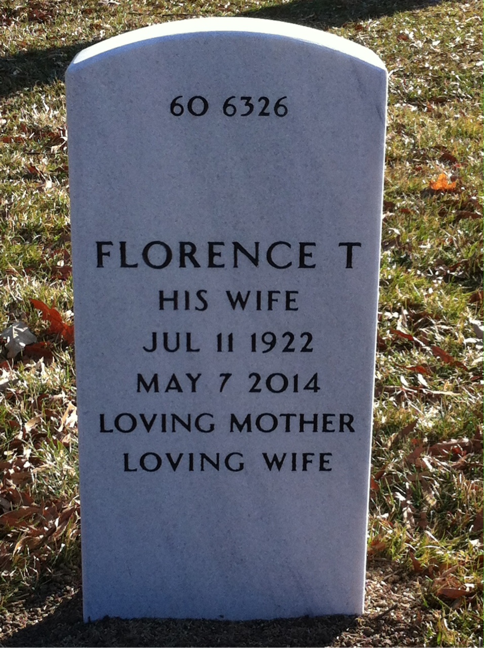 Back of headstone — William Walker