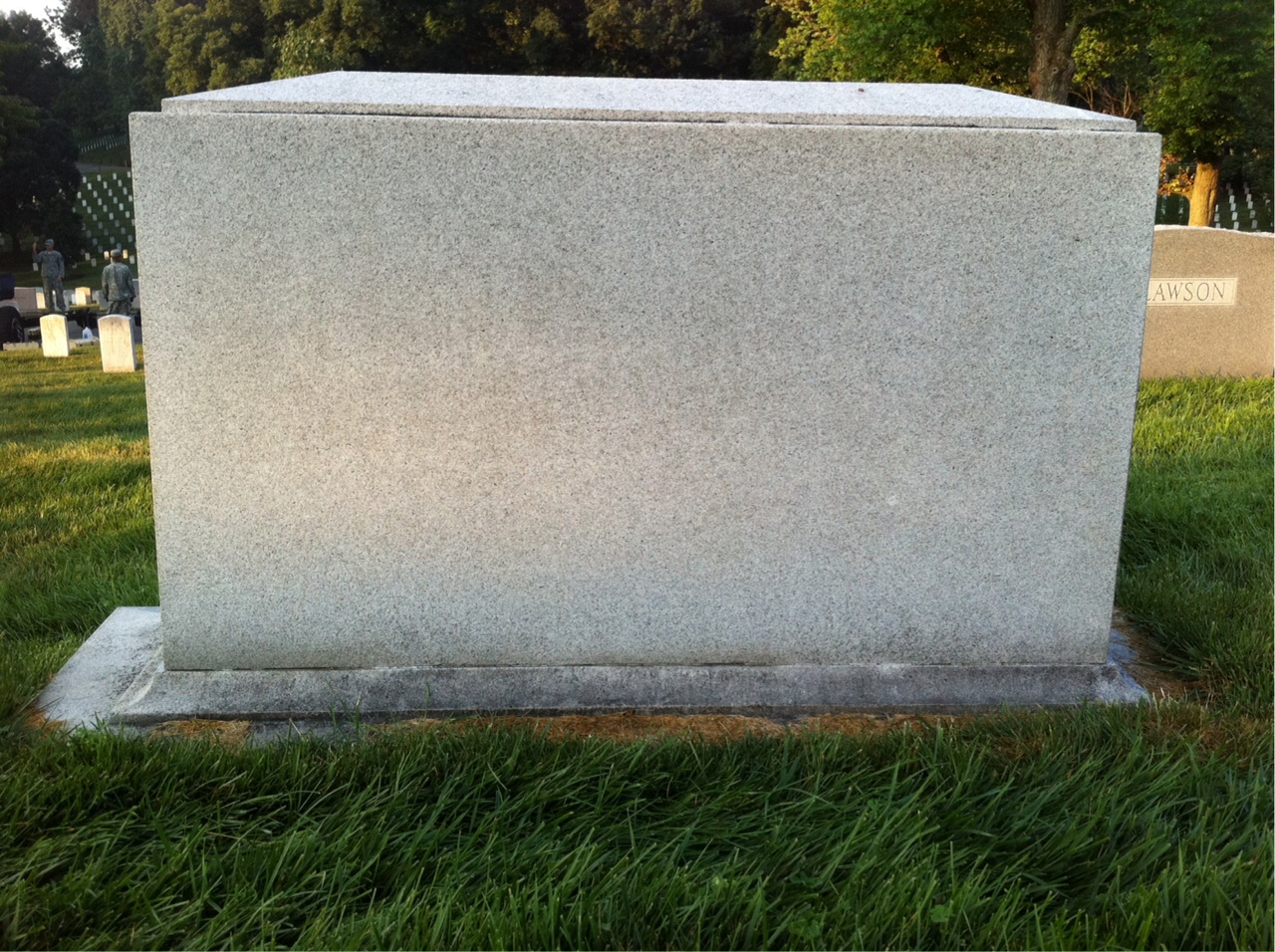 Back of headstone — Harry Adamson