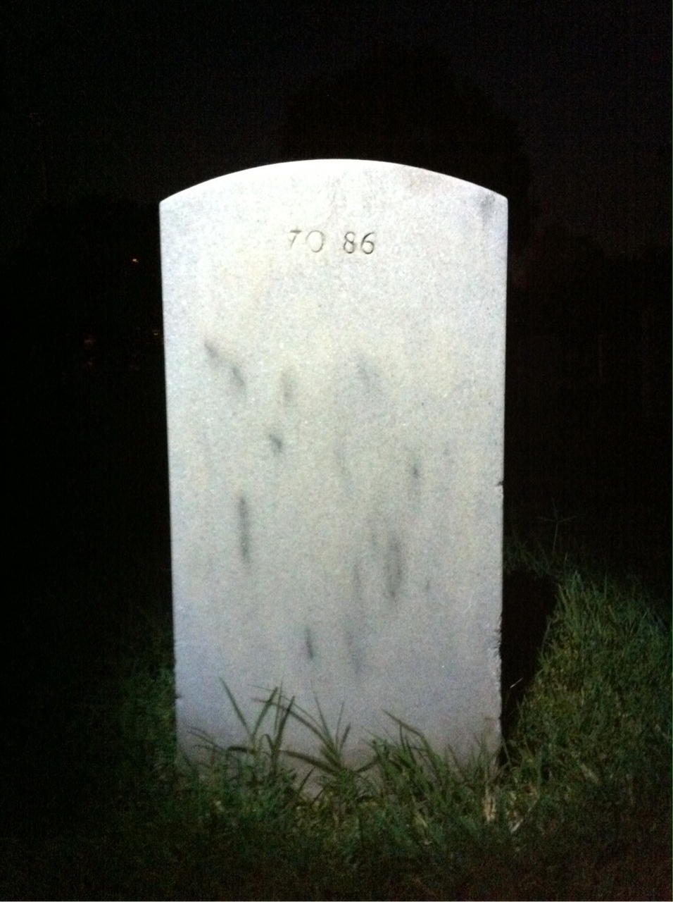 Back of headstone — Andrew Auclair
