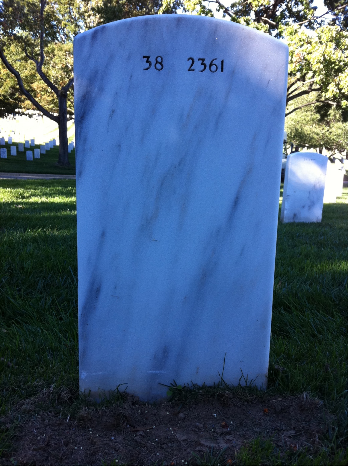 Back of headstone — Bobbie Austin