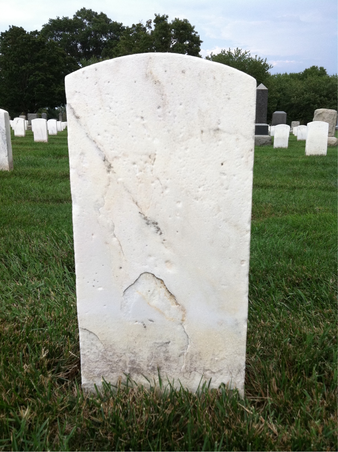 Back of headstone — John Murray