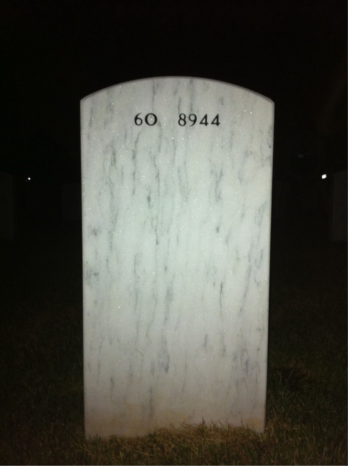 Back of headstone — Mark Mcdowell