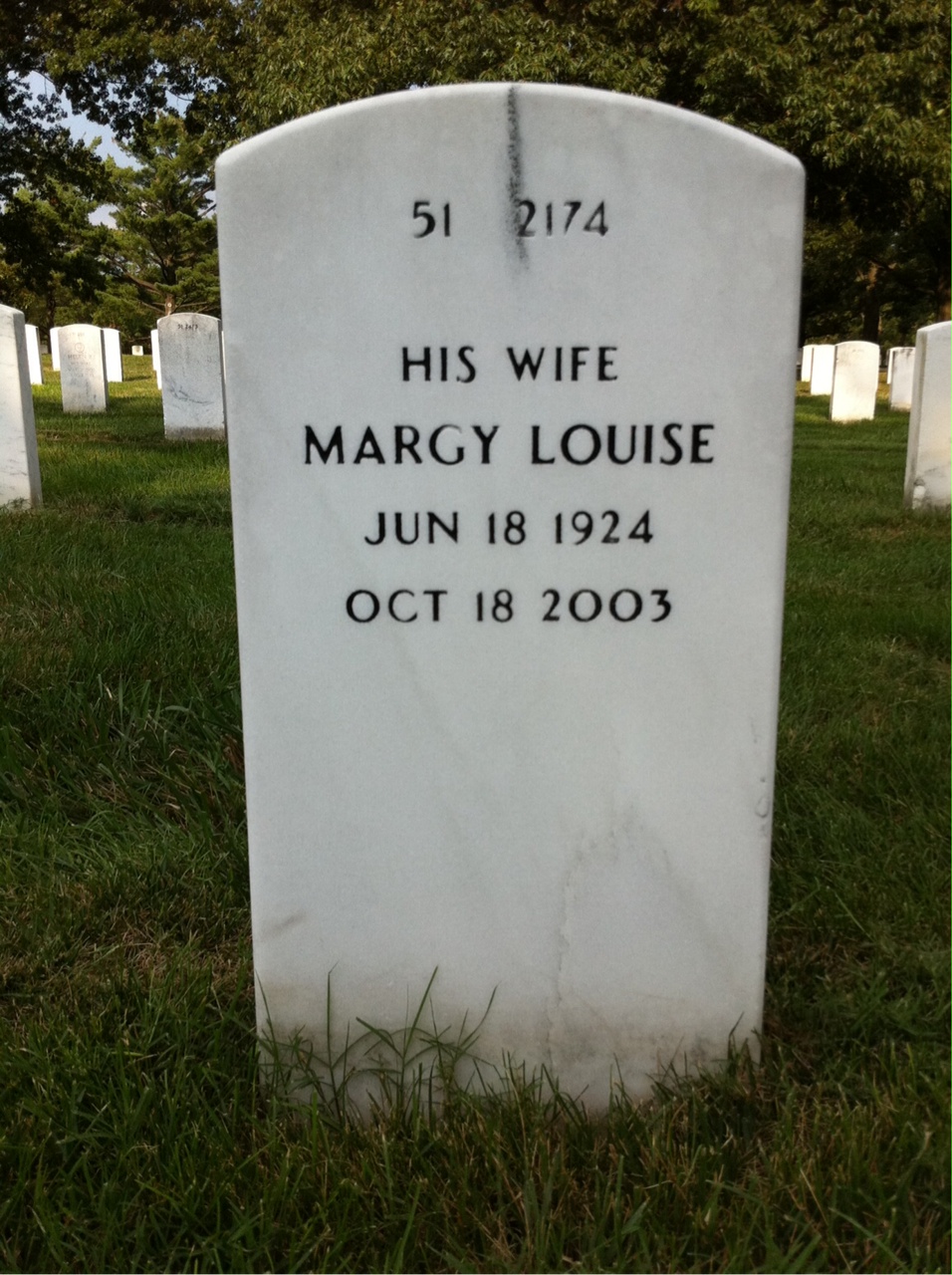 Back of headstone — Joseph Lowe