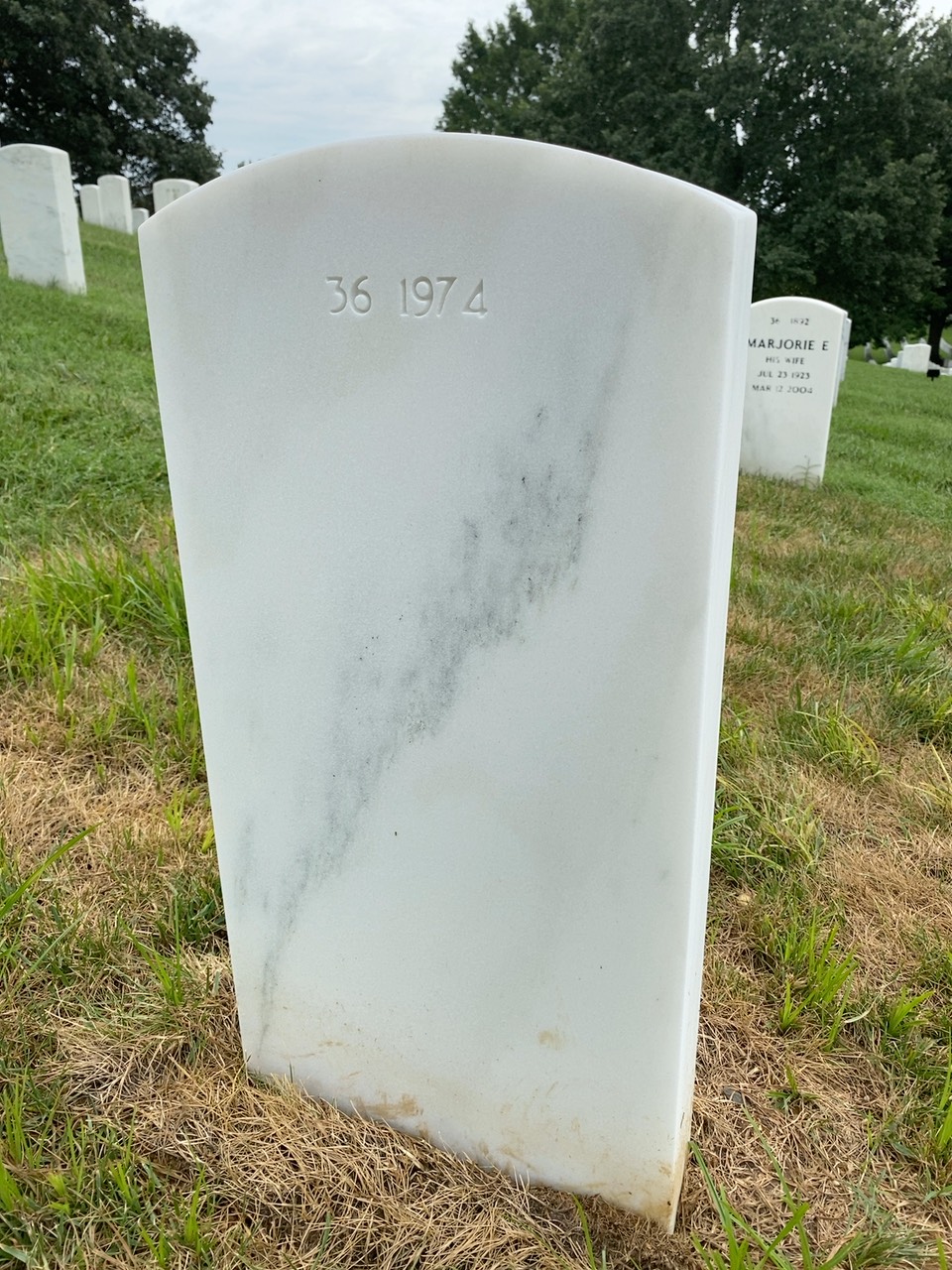 Back of headstone — Earl Morgan