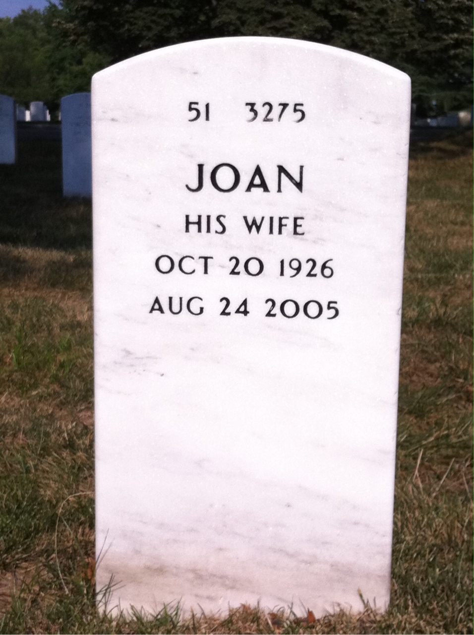 Back of headstone — Robert Ritchie