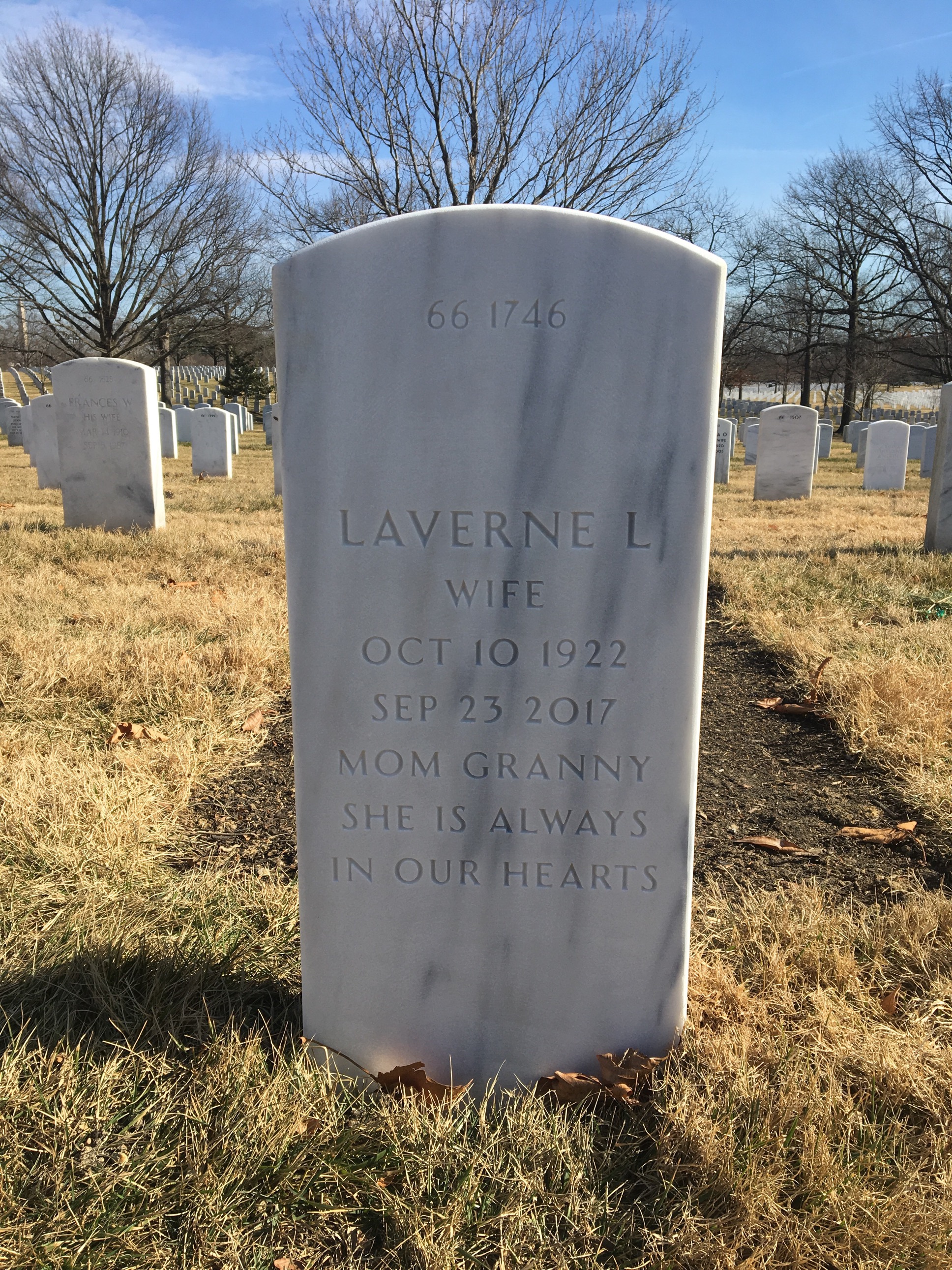 Back of headstone — Vernon Forseth
