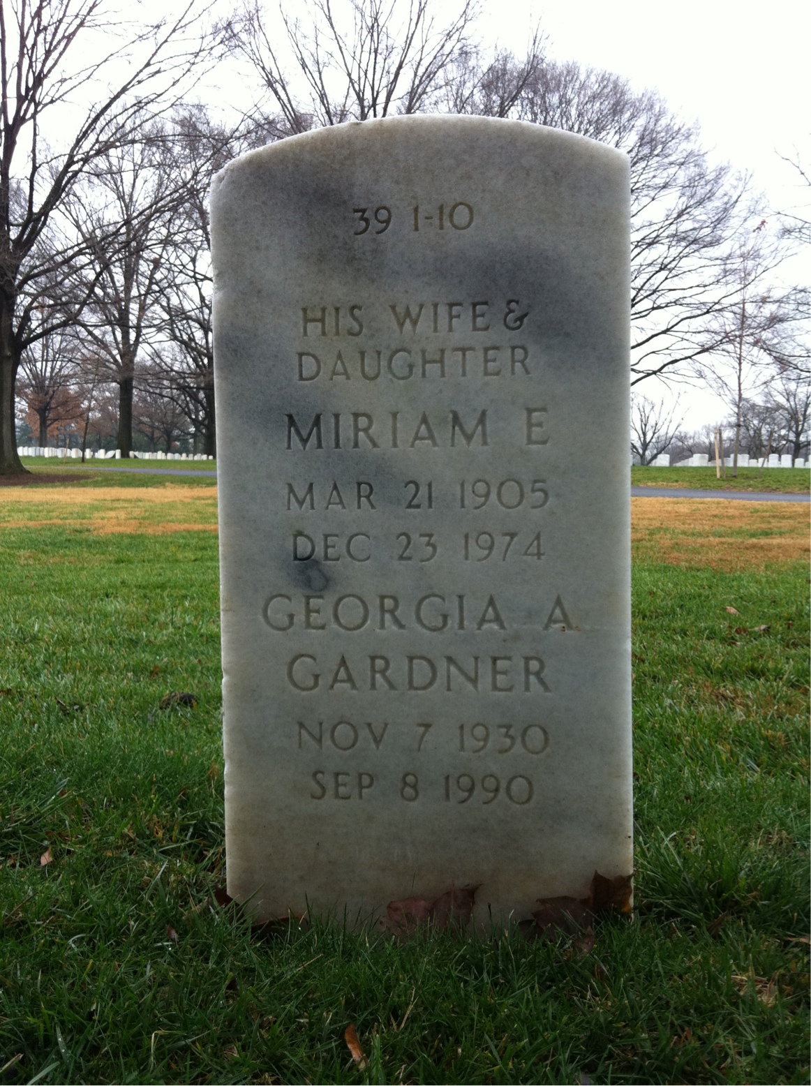Back of headstone — James Banks