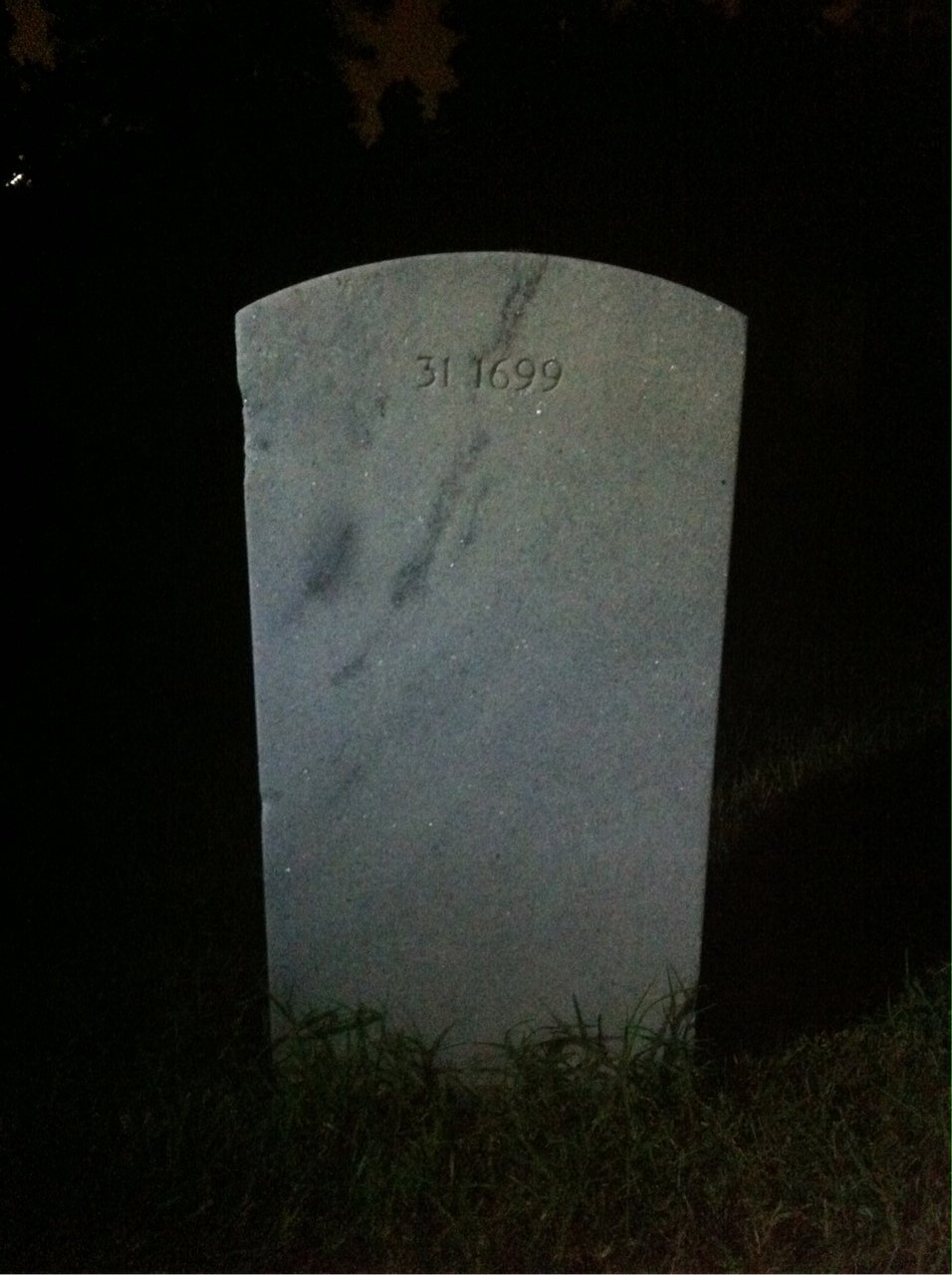 Back of headstone — Marshall Banks