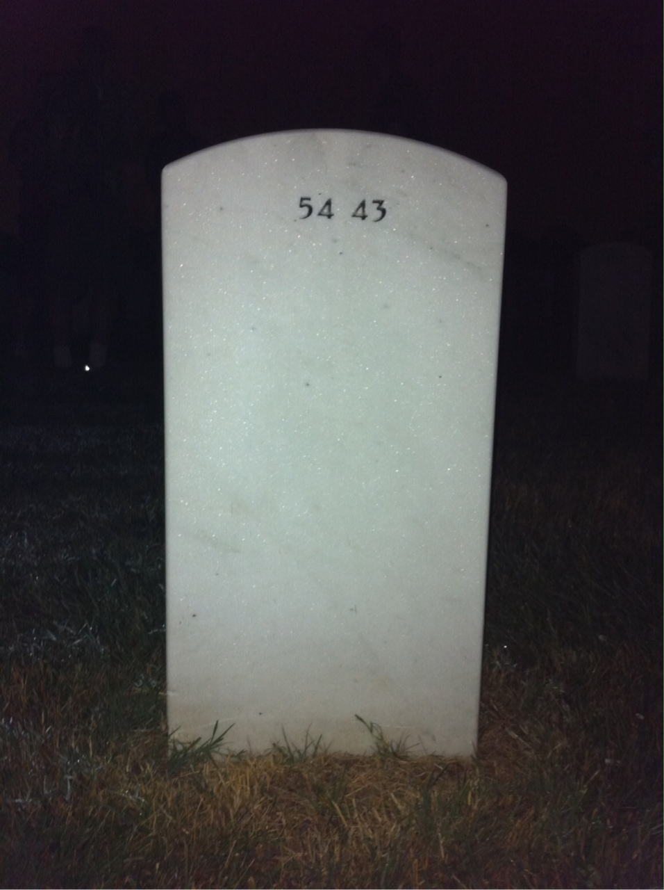 Back of headstone — Dale Burger