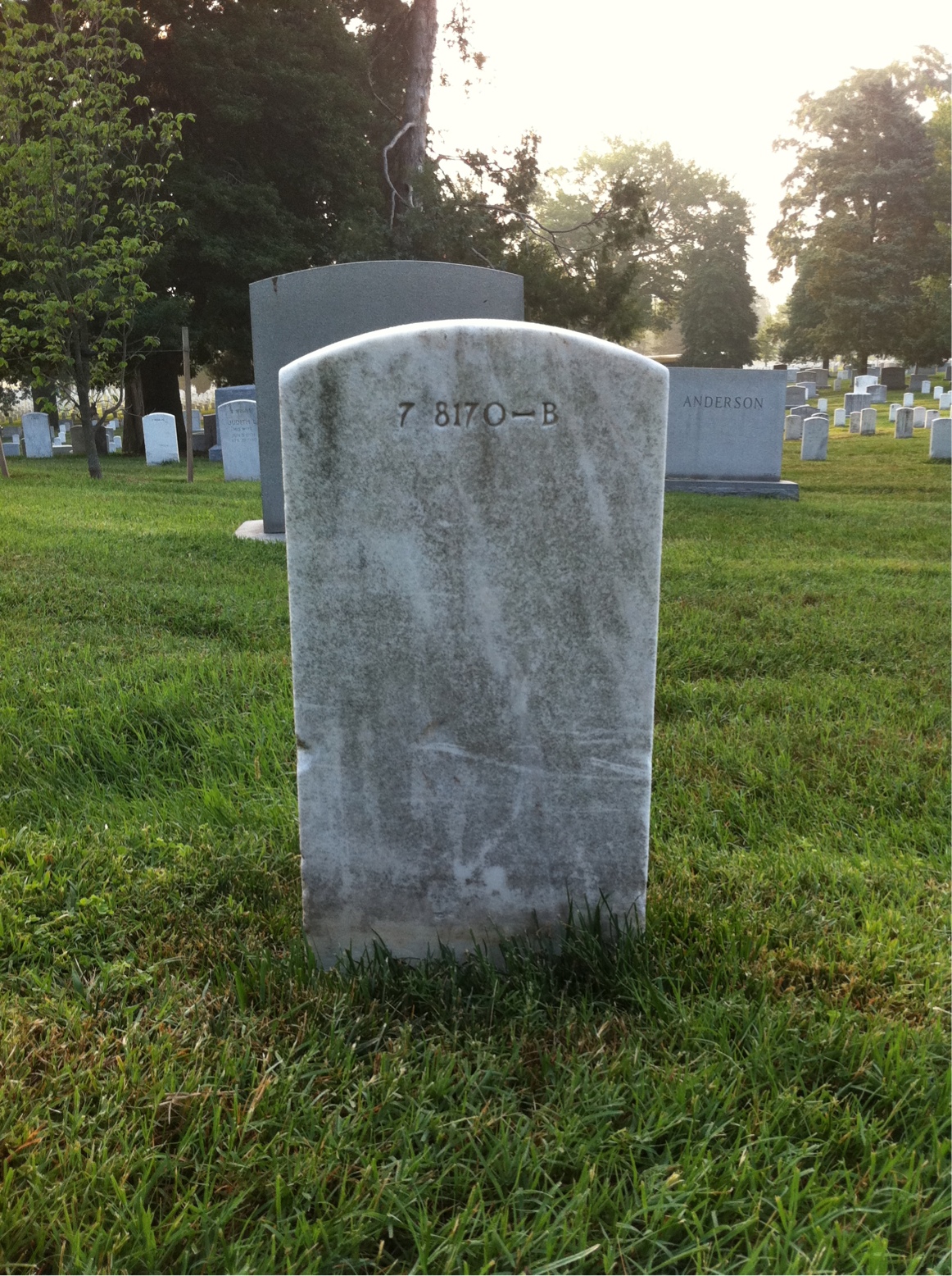 Back of headstone — Alfred Bernheim