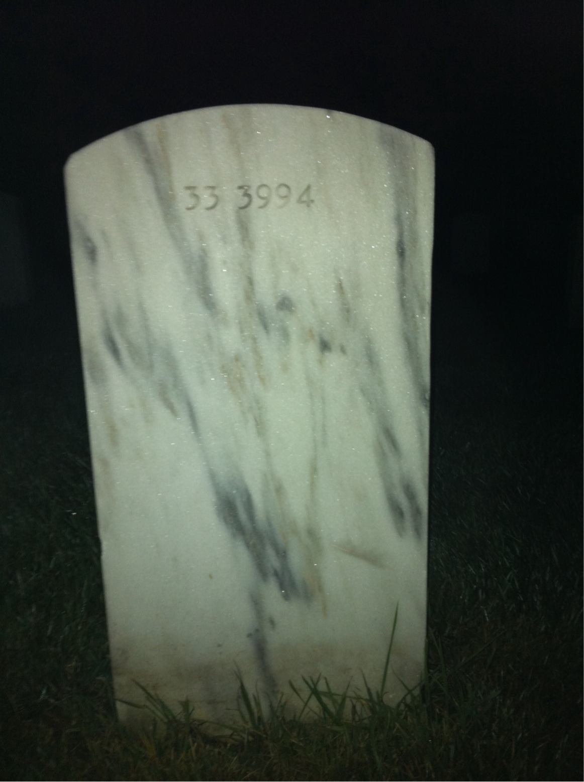 Back of headstone — Frederick Beesley