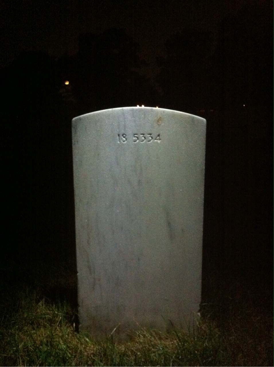 Back of headstone — Eugene Moore
