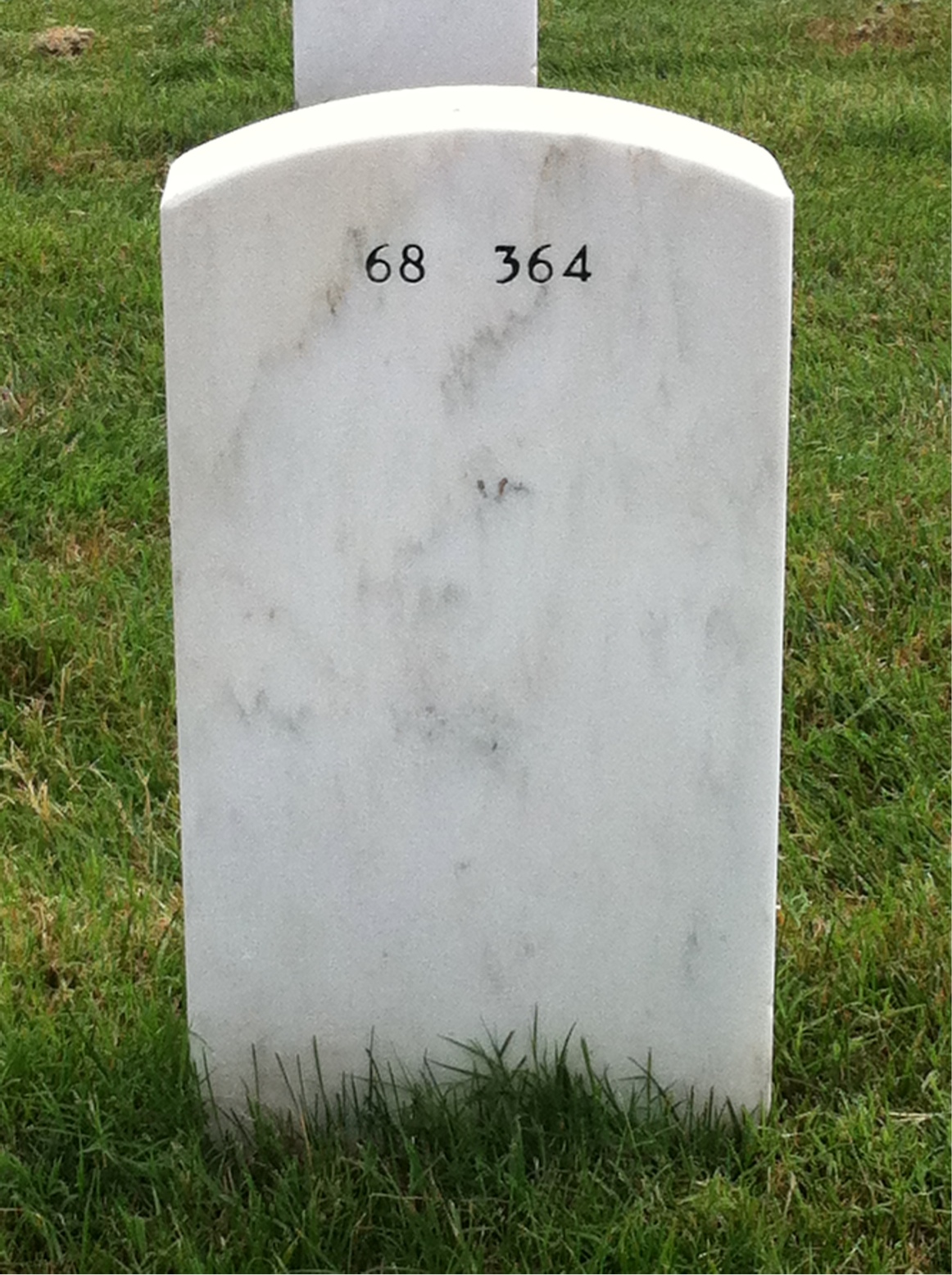 Back of headstone — Keith Loso