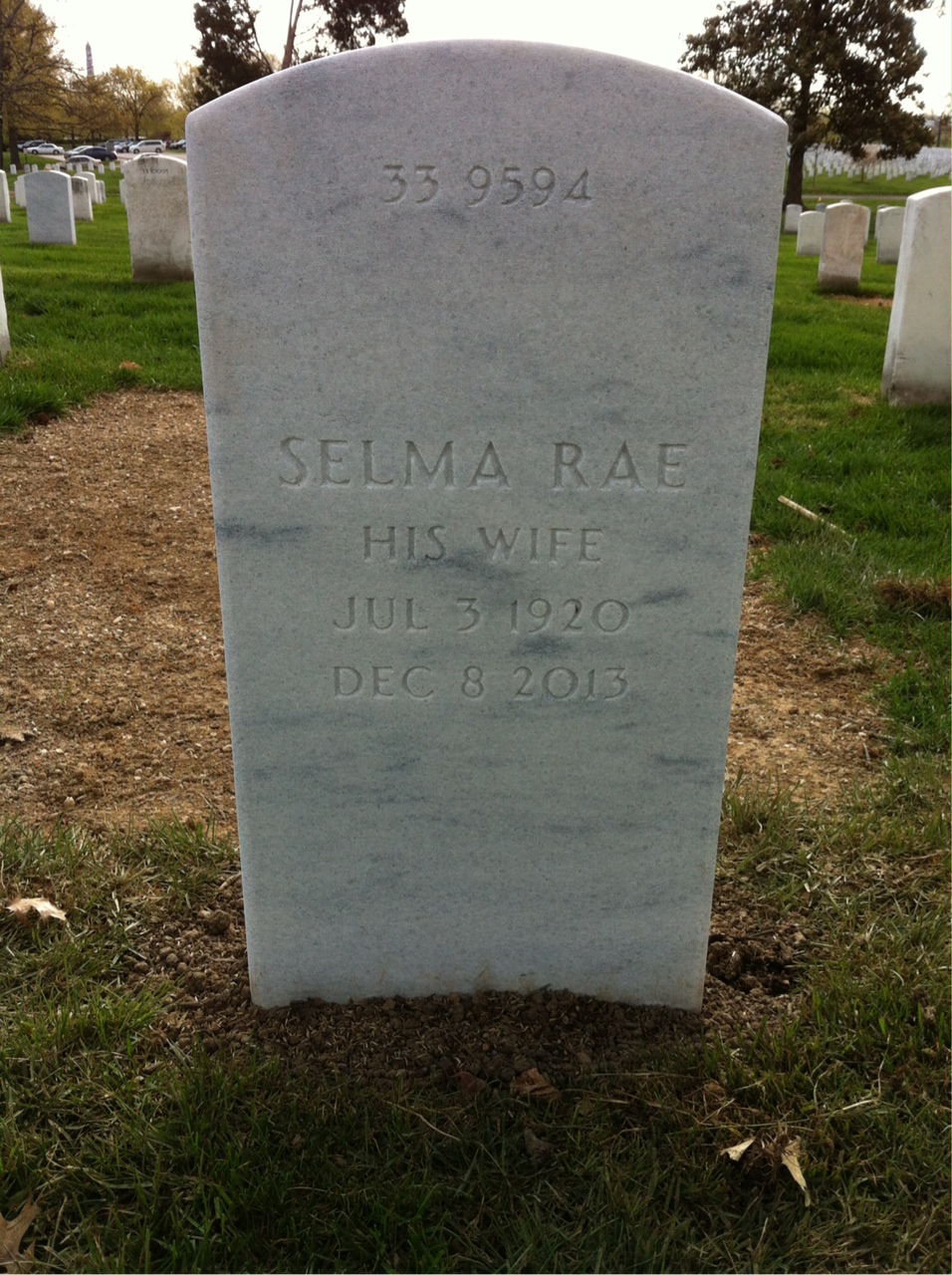 Back of headstone — Alfred Gammons