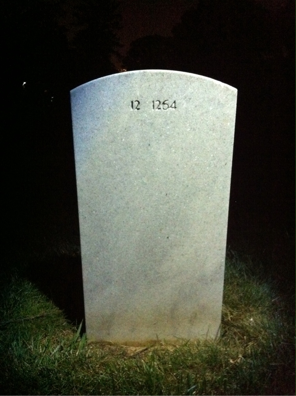 Back of headstone — Jewell Bent