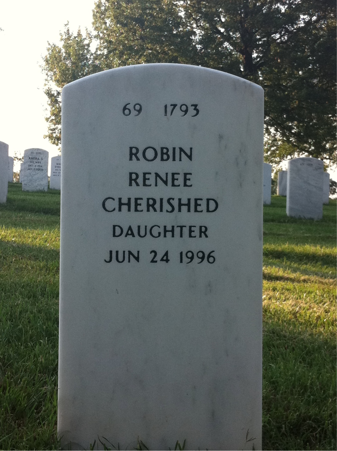 Back of headstone — Christopher Tolbert