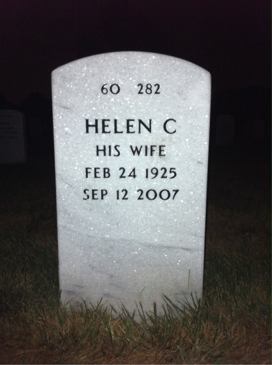 Back of headstone — Walter Everard