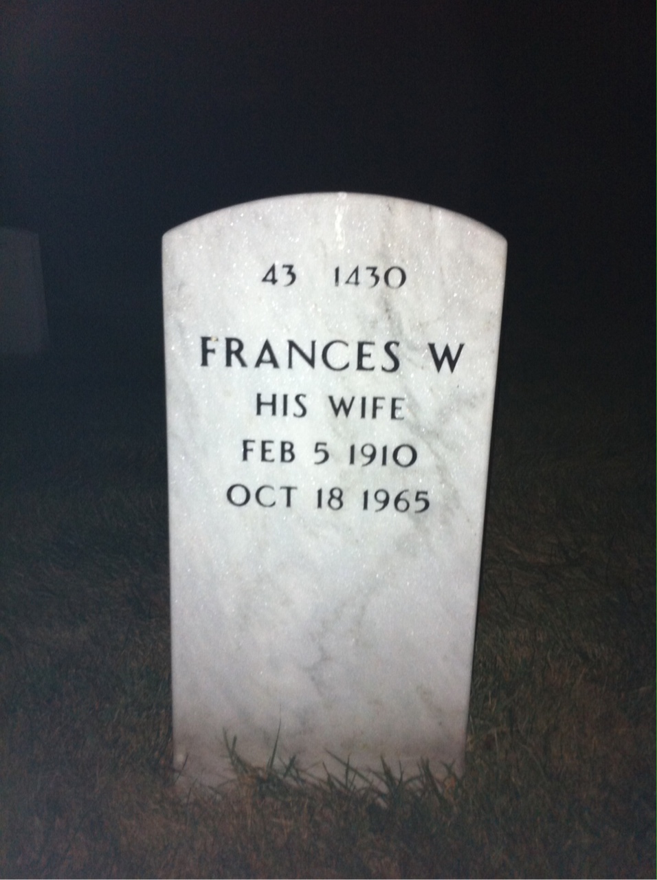 Back of headstone — Julian Carrozza