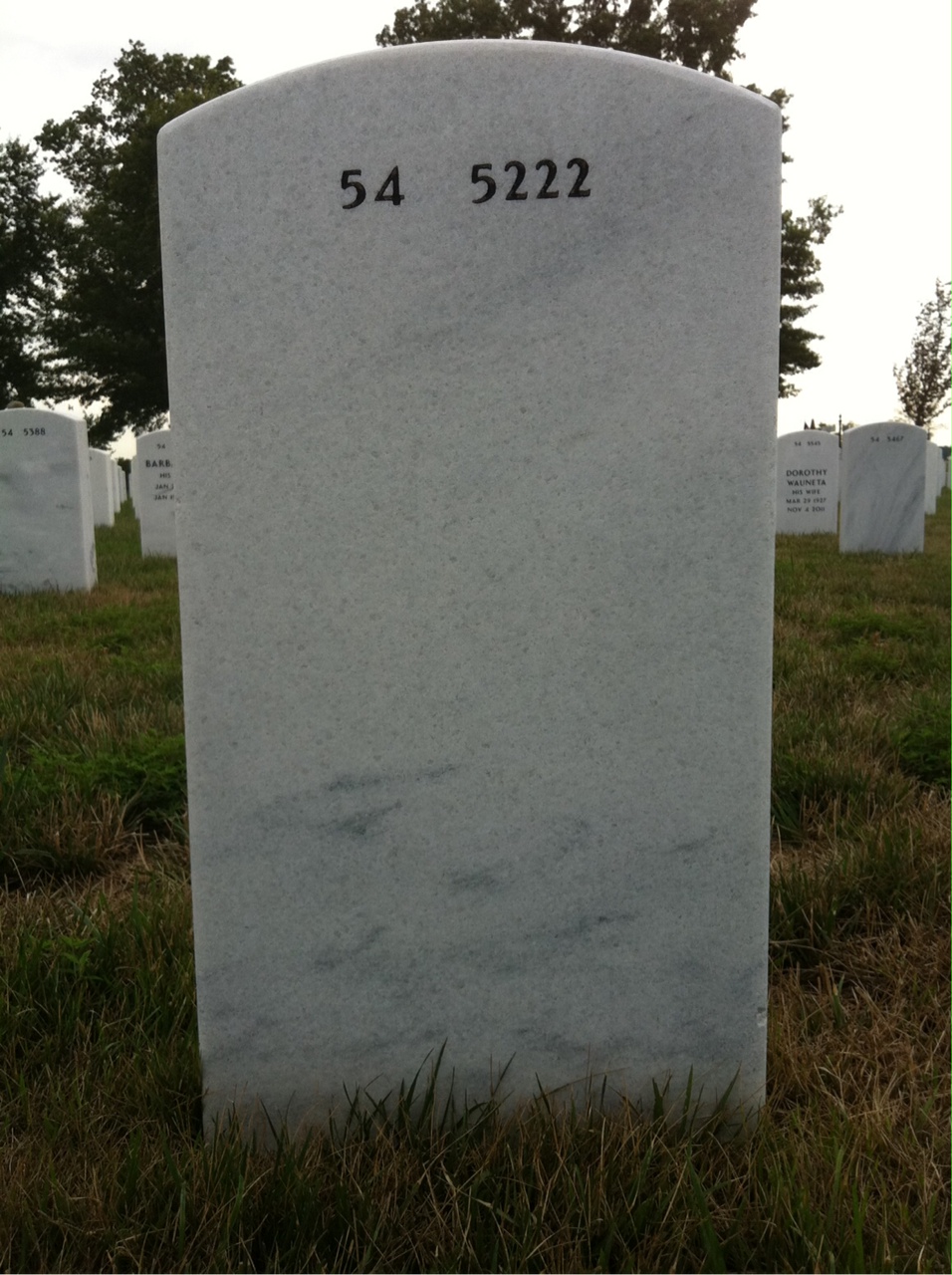 Back of headstone — Alfred J Napolitano