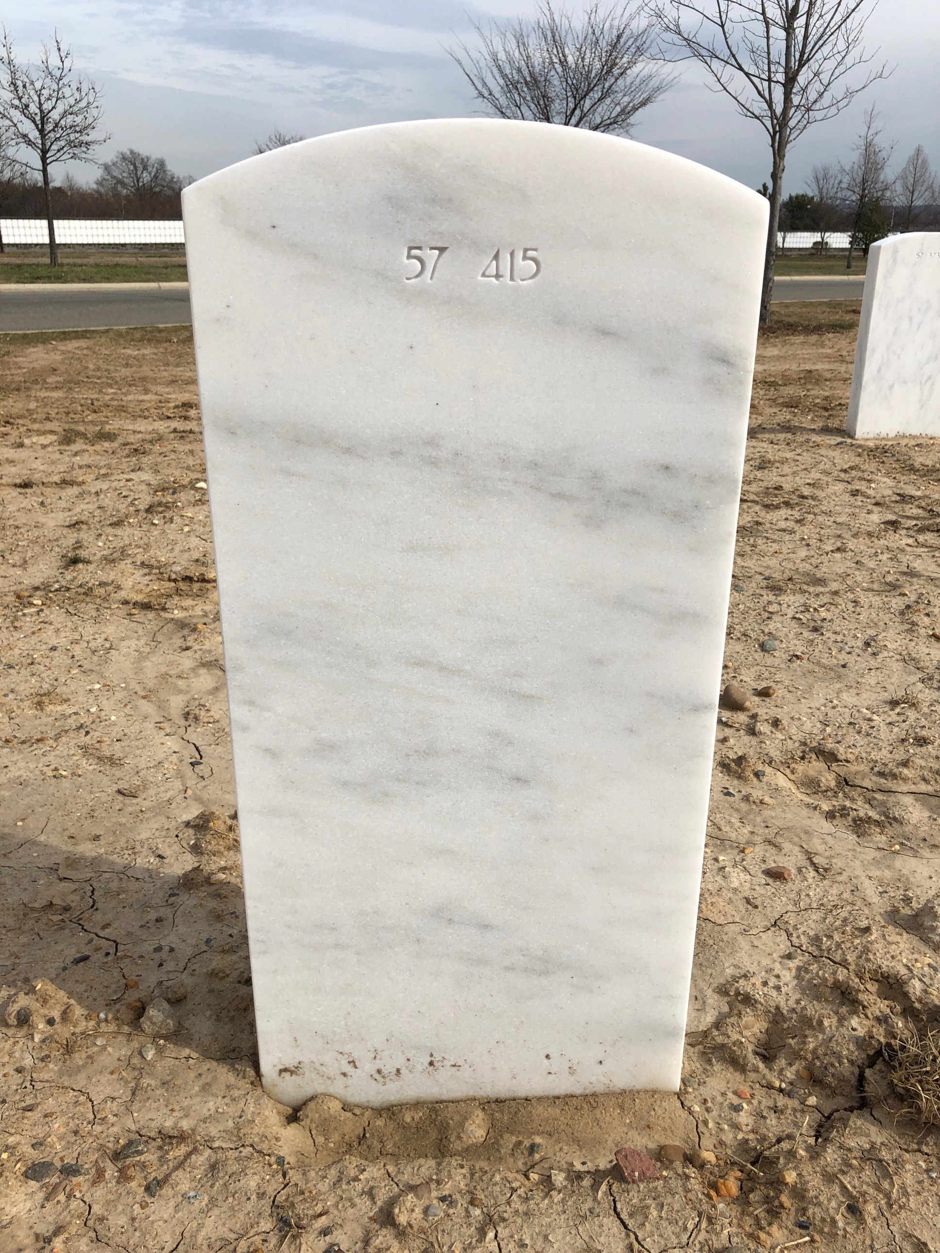 Back of headstone — William T Jeffers