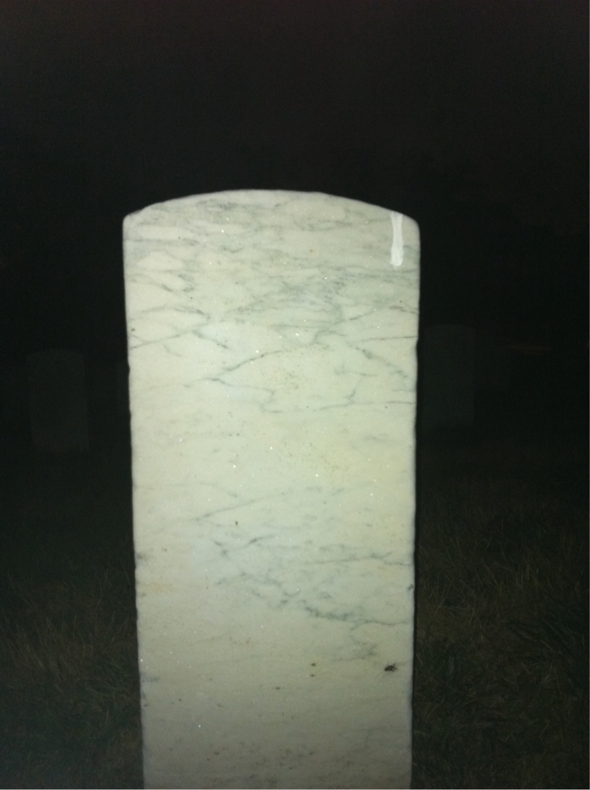 Back of headstone — George Allen