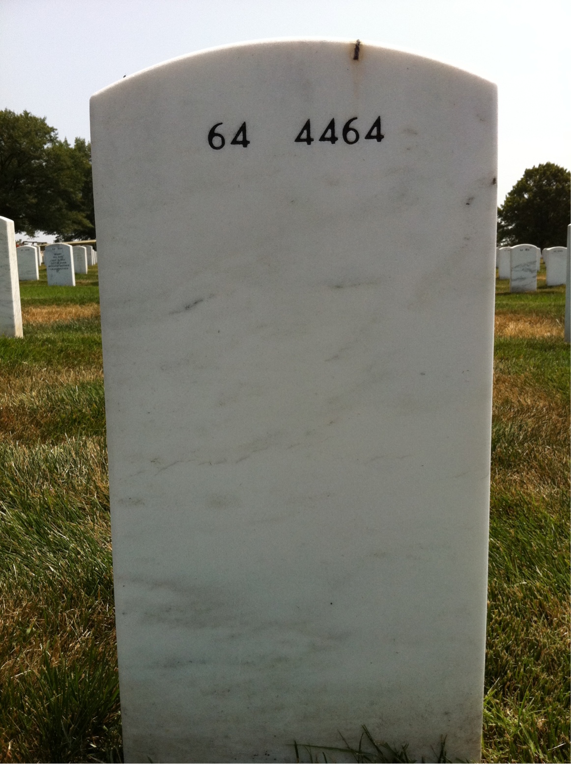Back of headstone — John Laing