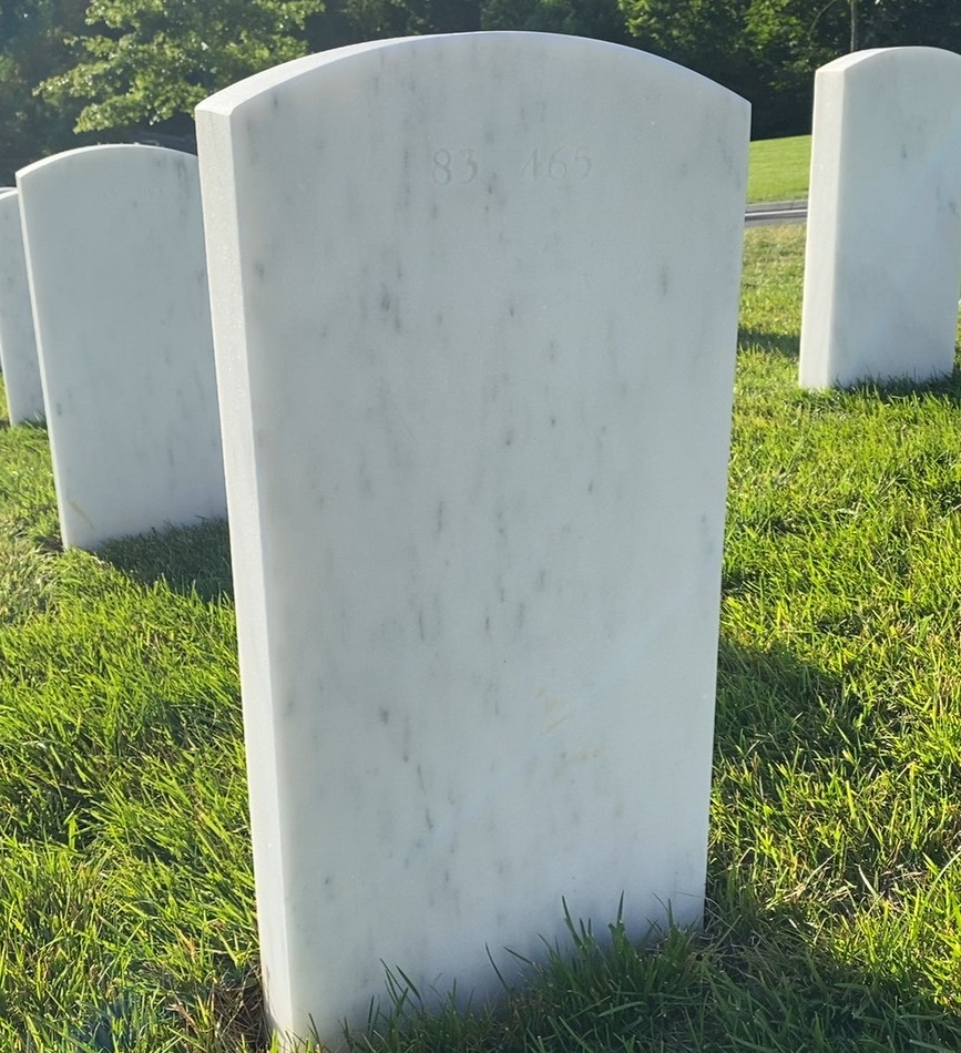 Back of headstone — Edwin Mobley