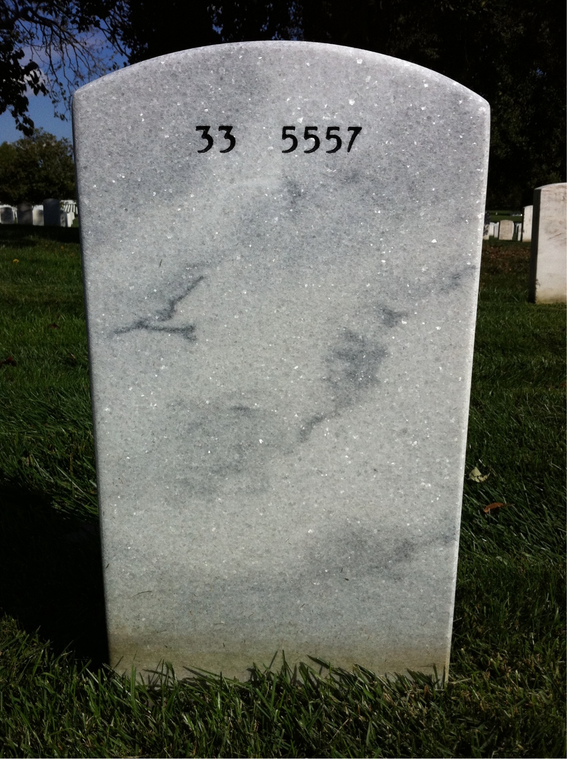 Back of headstone — George Ausbrooks