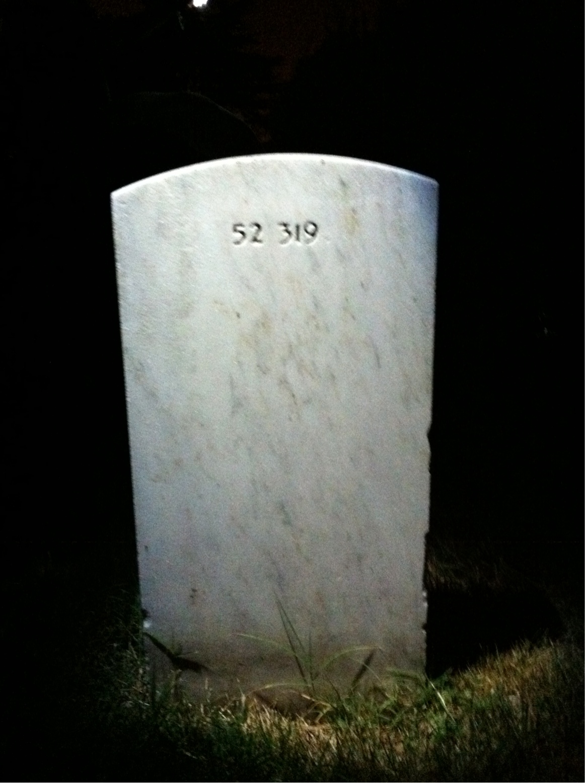Back of headstone — Erik Achorn