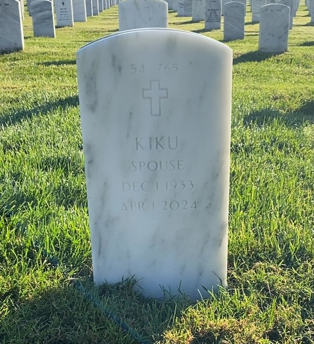 Back of headstone — Almas Millican