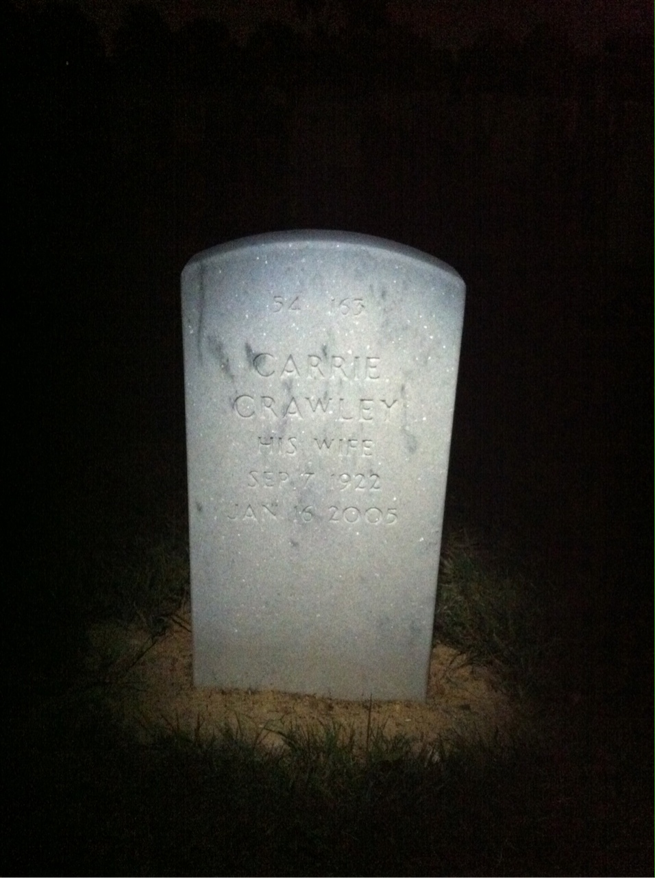 Back of headstone — Erwin Bigger