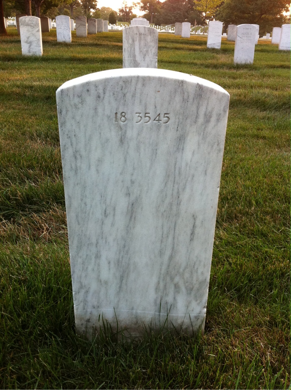 Back of headstone — John Ammon