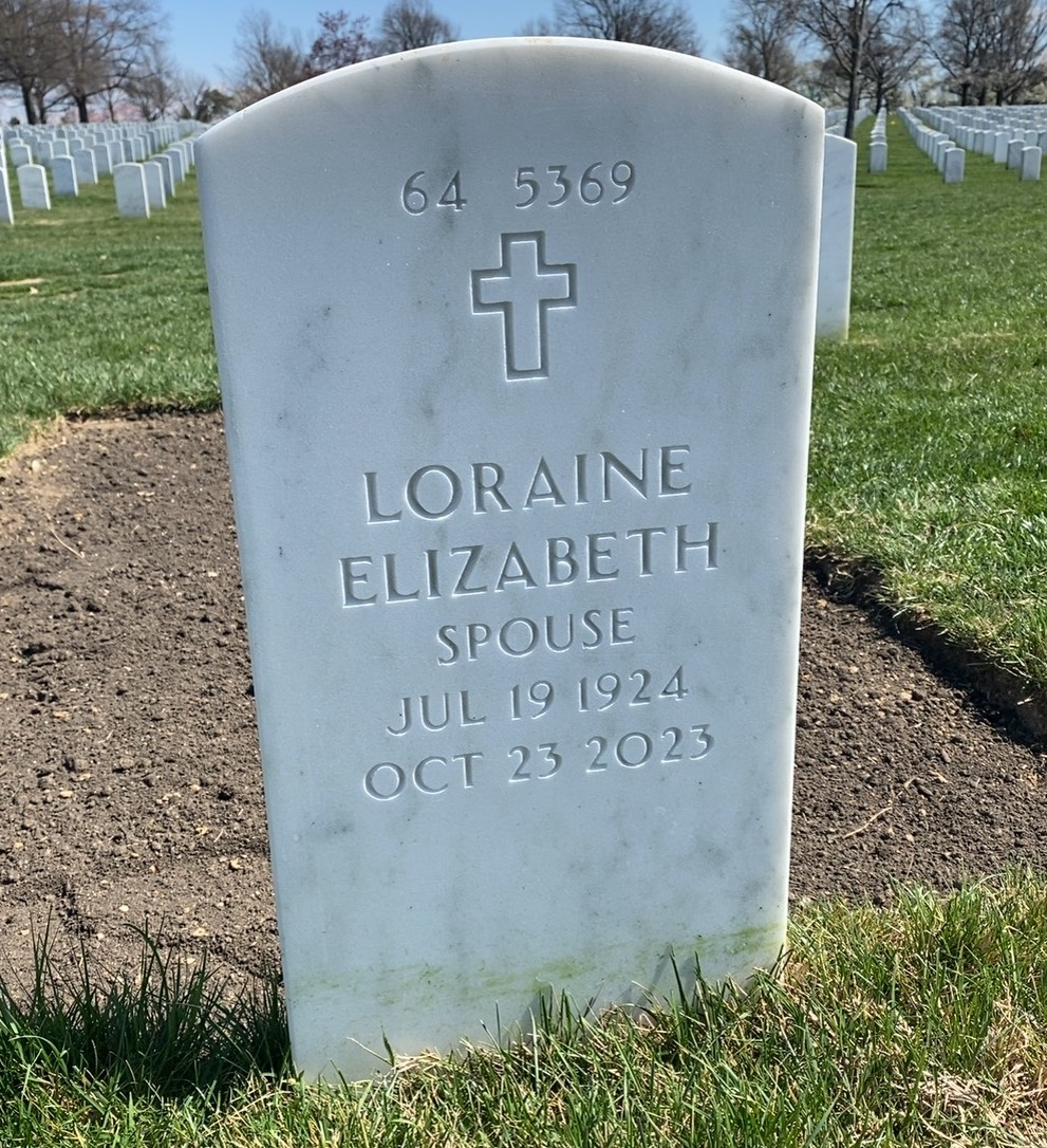 Back of headstone — Gerald Markham