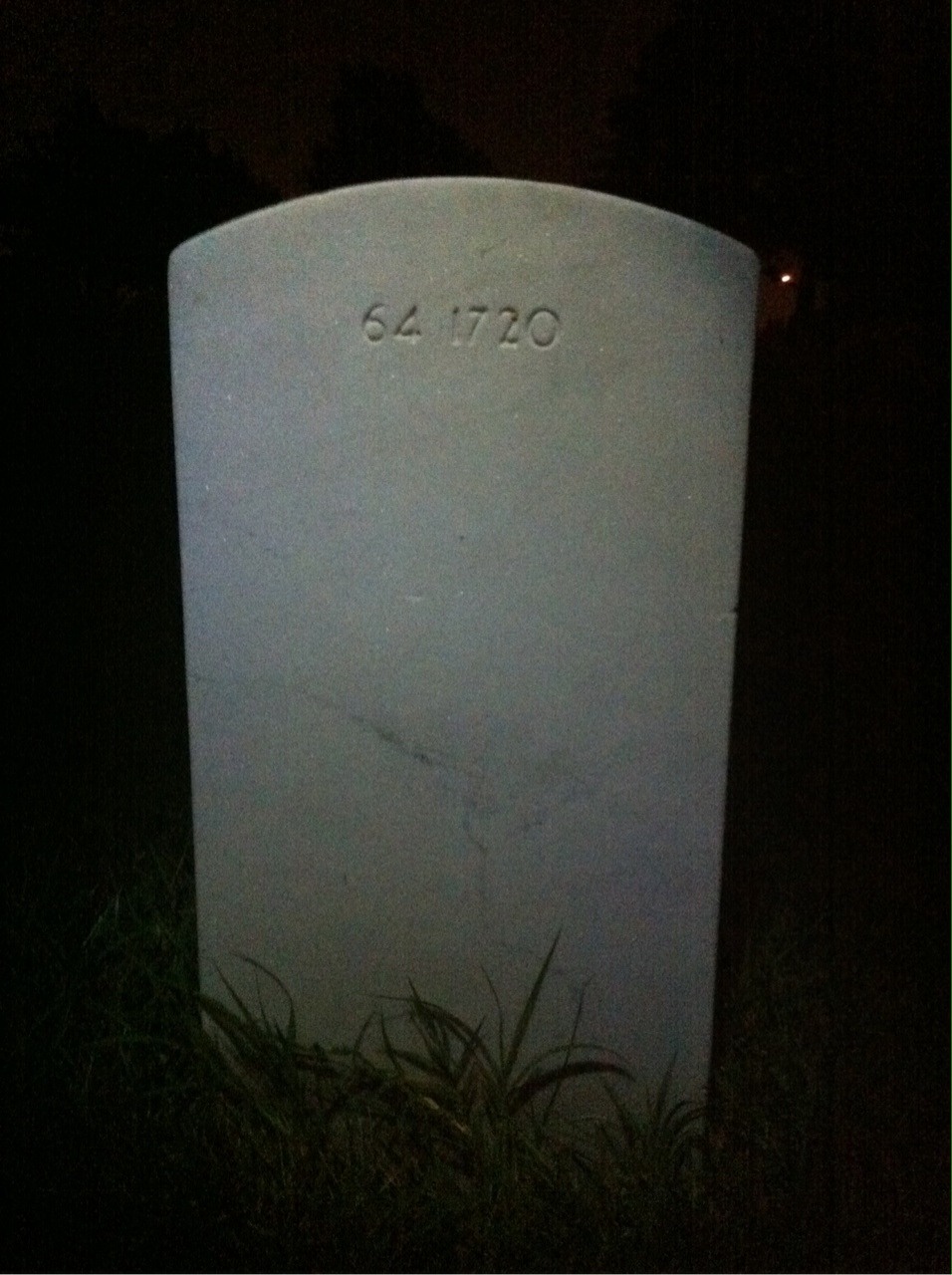 Back of headstone — Albert Mullins