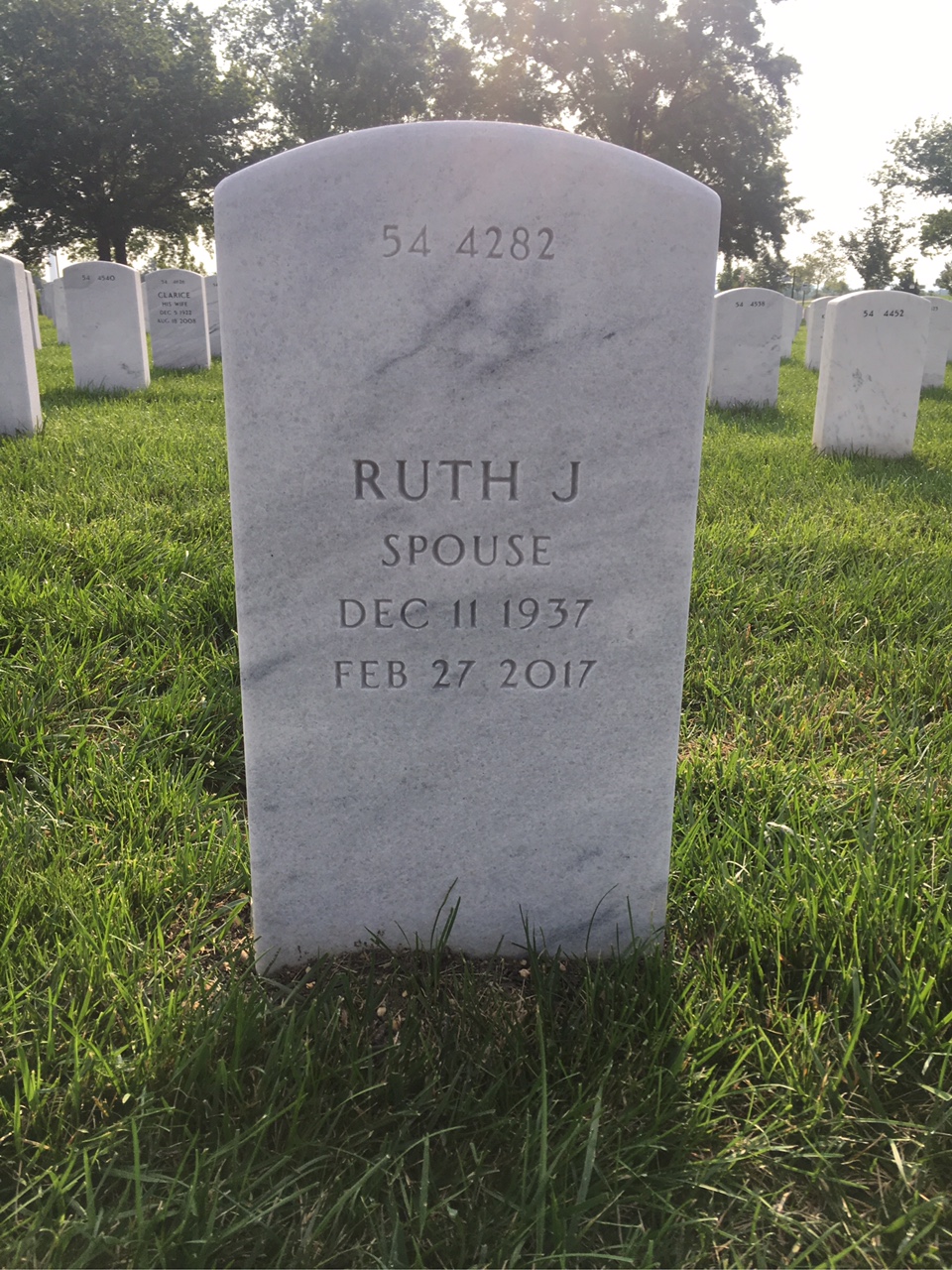 Back of headstone — John Bower