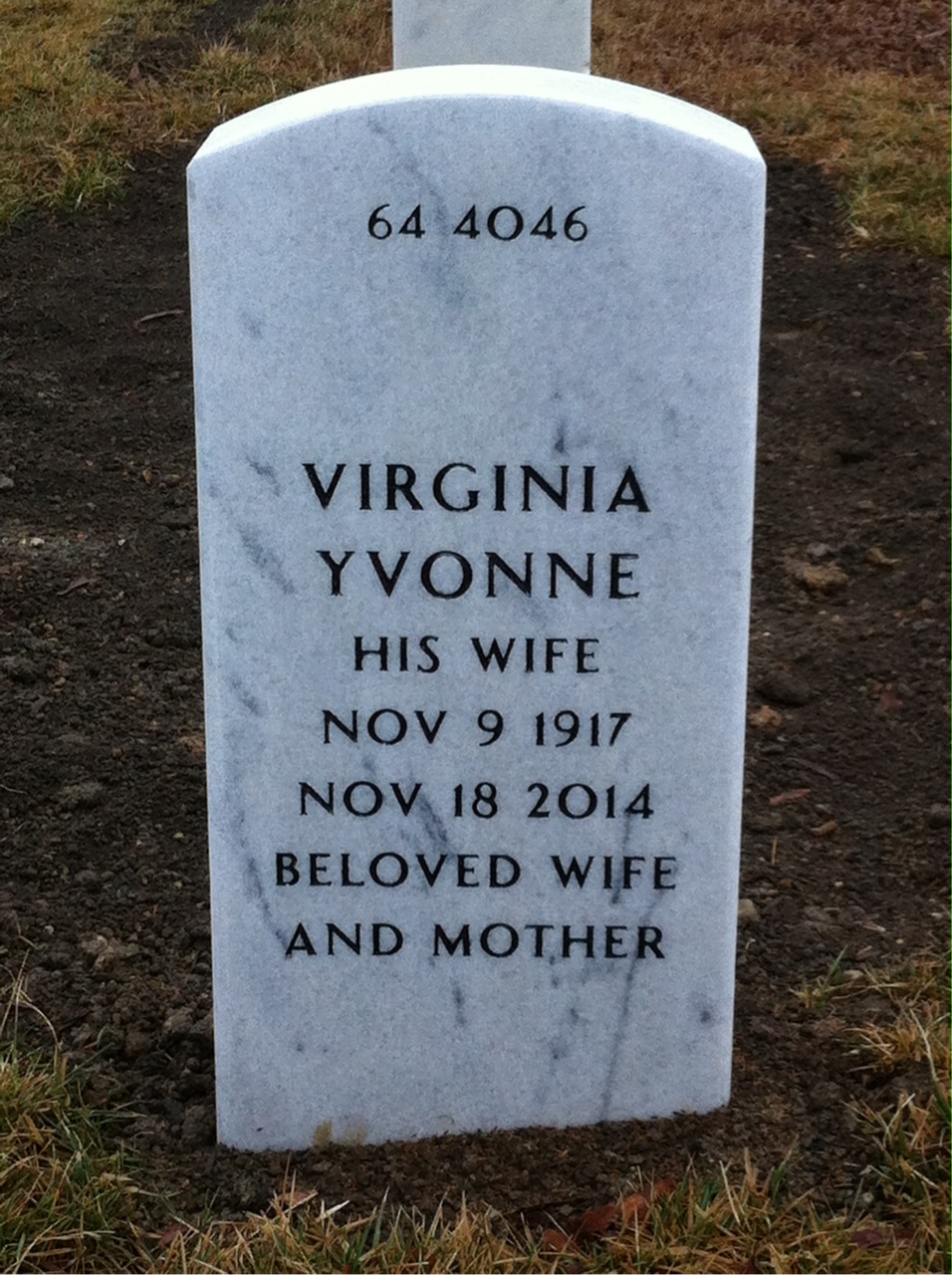 Back of headstone — Francis Mills