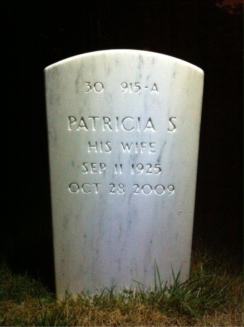 Back of headstone — Osmund Leahy