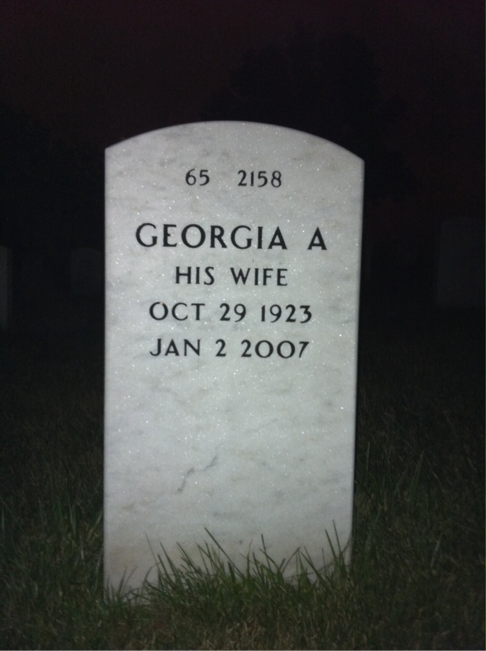 Back of headstone — Floyd Tomlinson