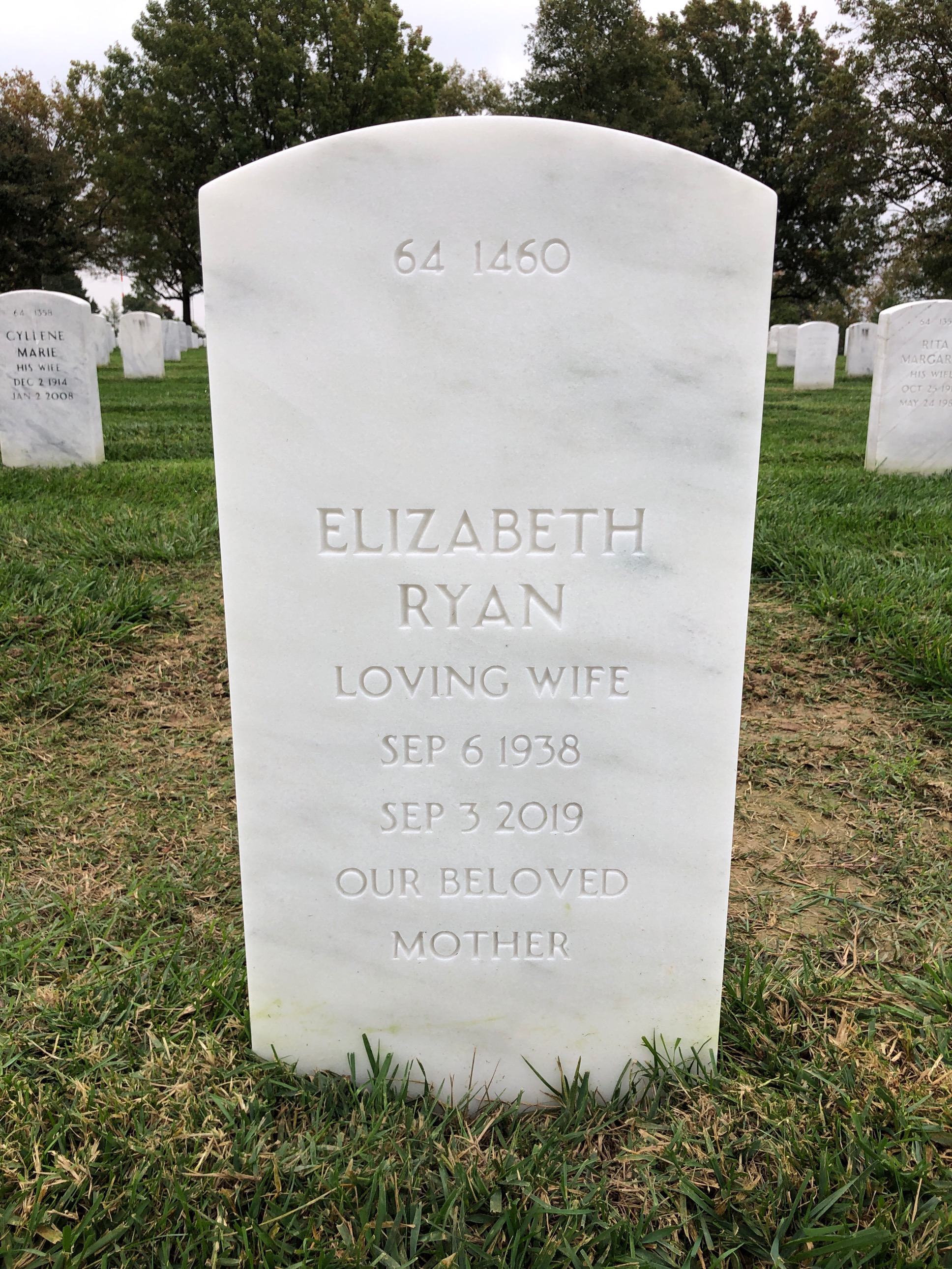 Back of headstone — Warren Harvey Dunnington