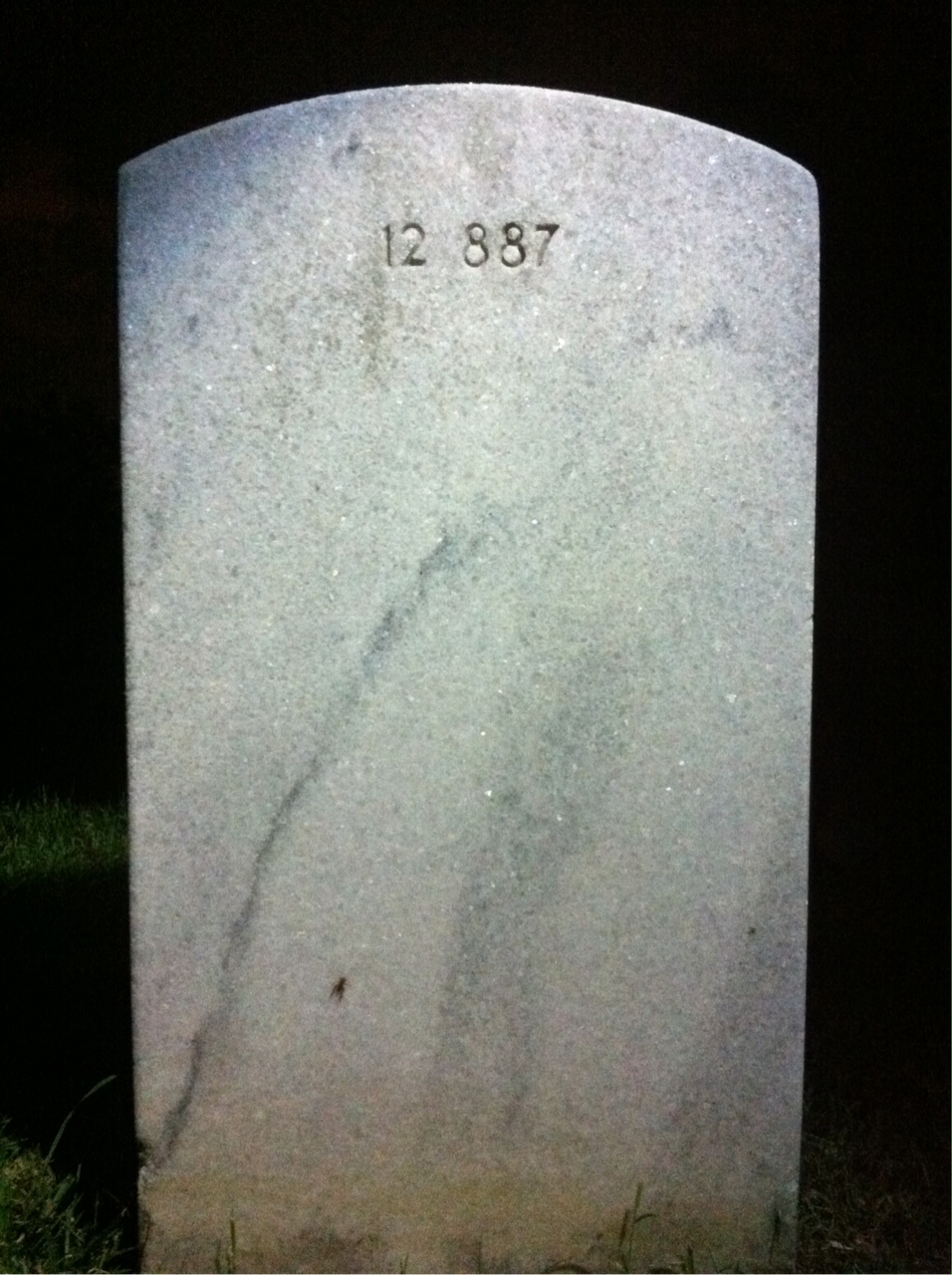 Back of headstone — Ethel Mitchely