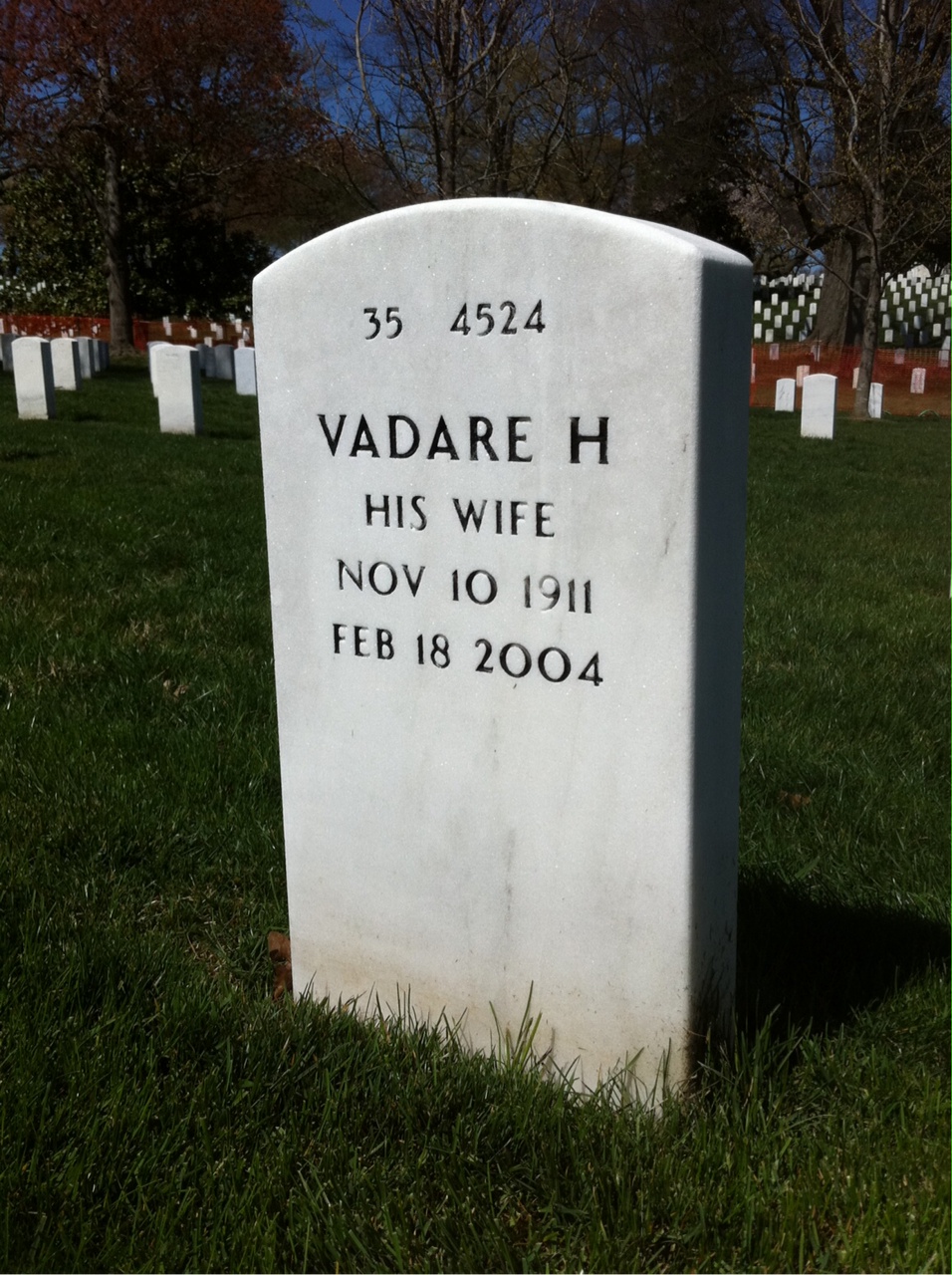 Back of headstone — Roy Buck