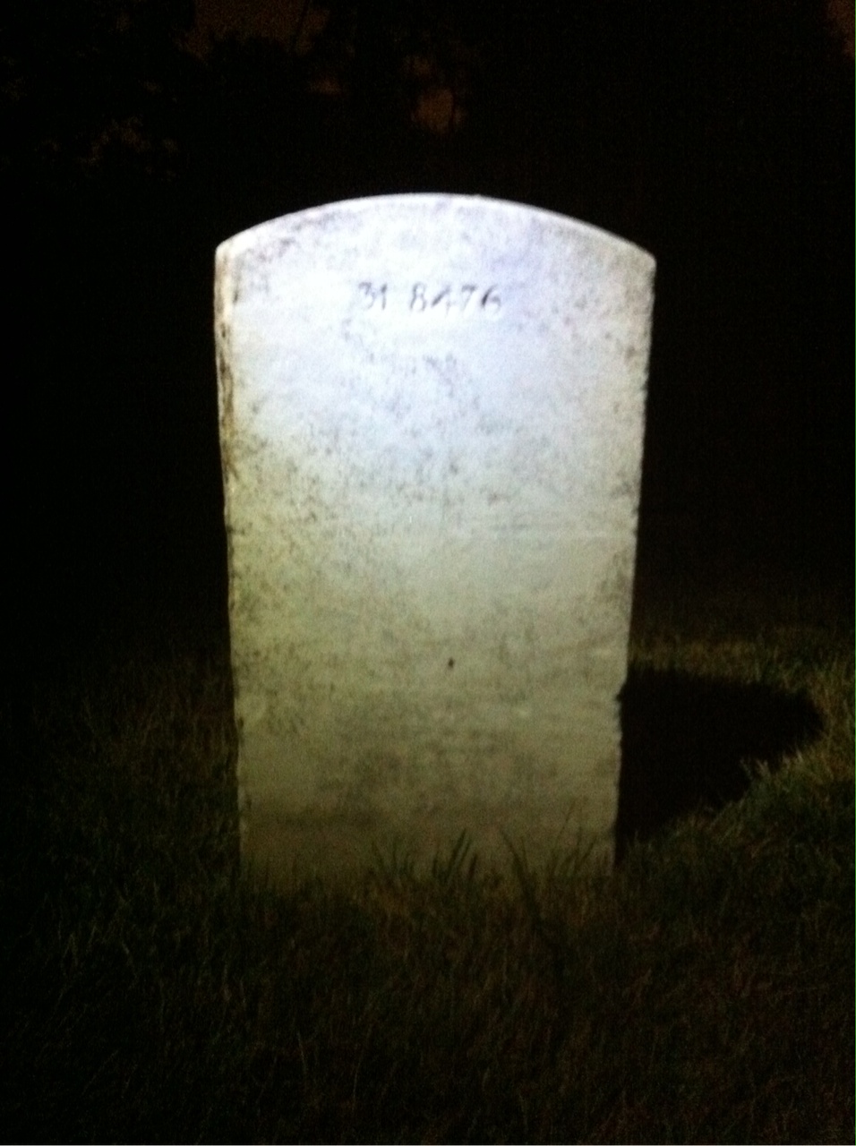 Back of headstone — Ann Backstrom