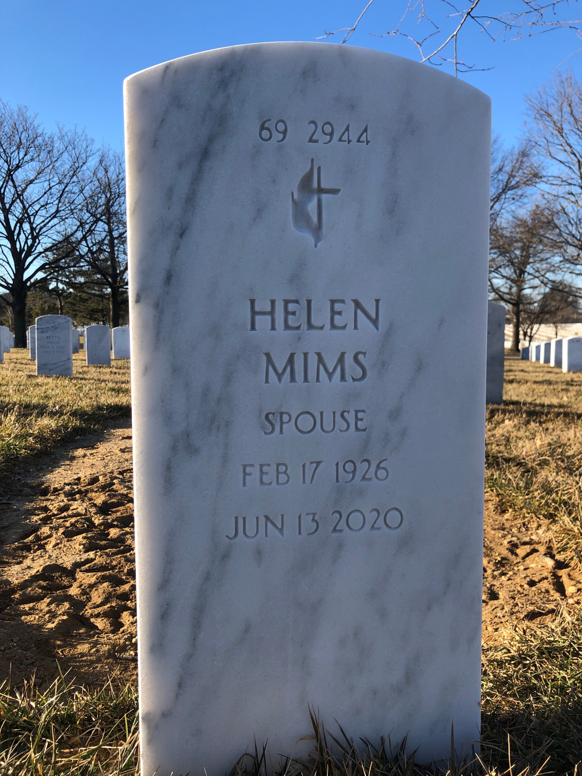 Back of headstone — William Tate
