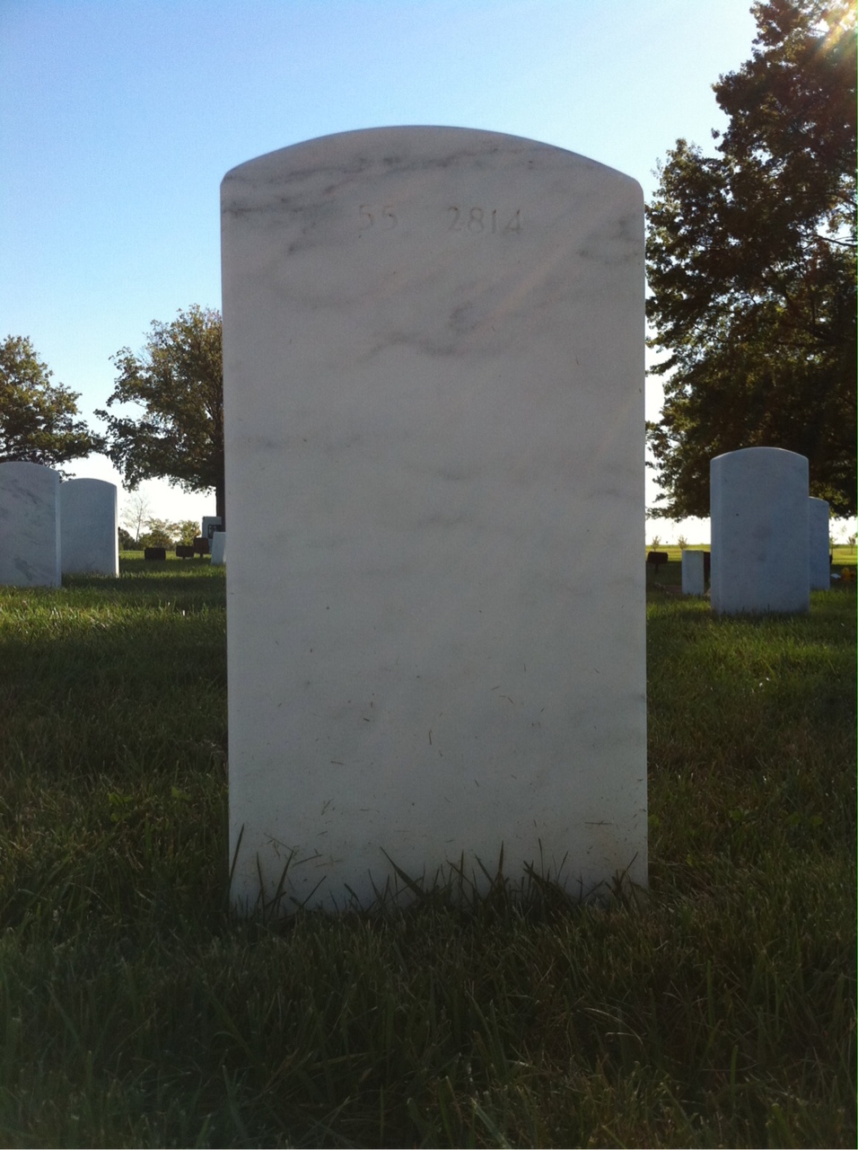 Back of headstone — Robert Bogle