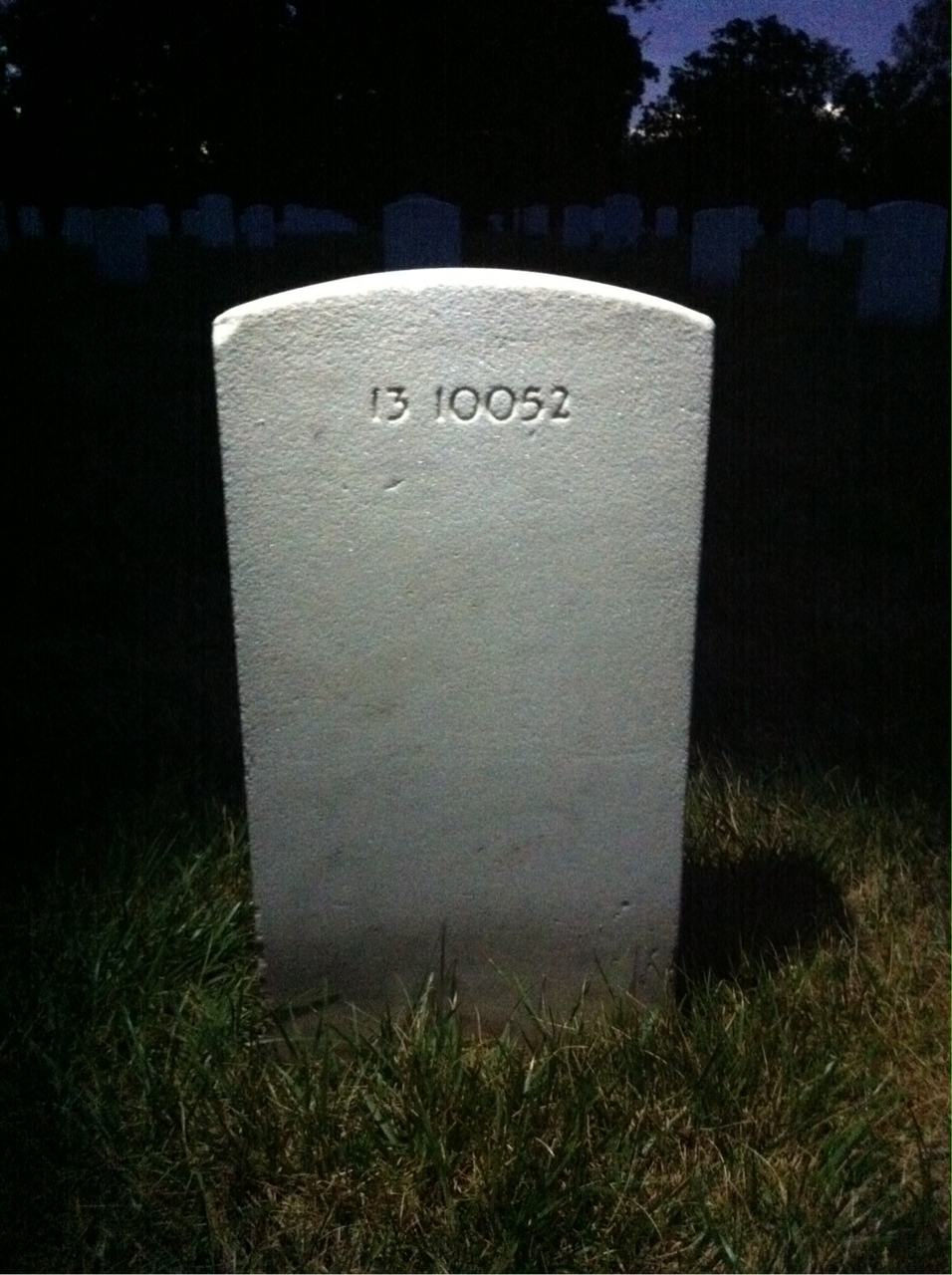 Back of headstone — William Barnum