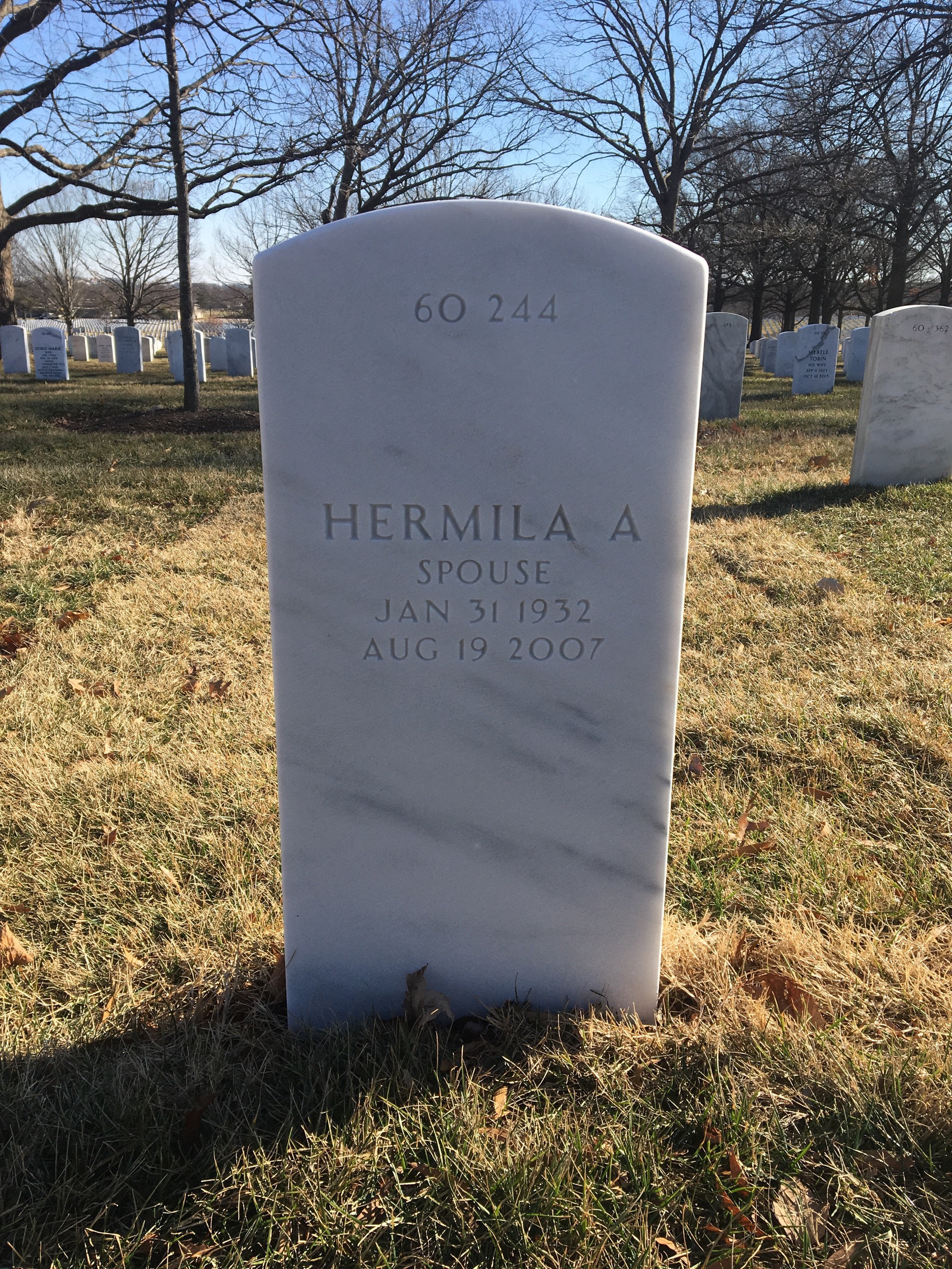 Back of headstone — Gustavo Martinez